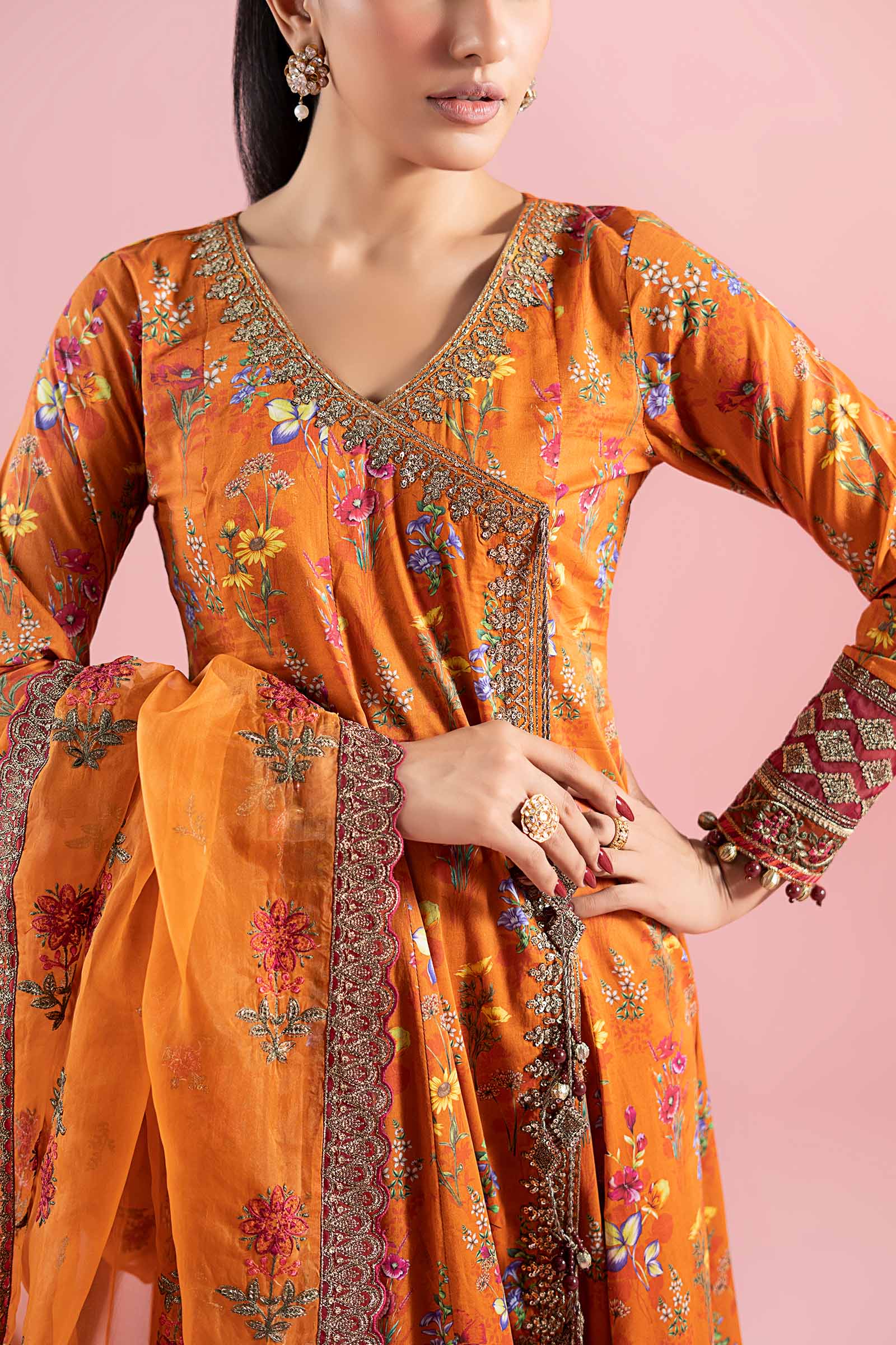 Maria B | Luxury Pret 25 | DW-EA25-17 by Maria B - Designer Dress - Type: Ladies Clothes - Available at Libayah - 100% Original