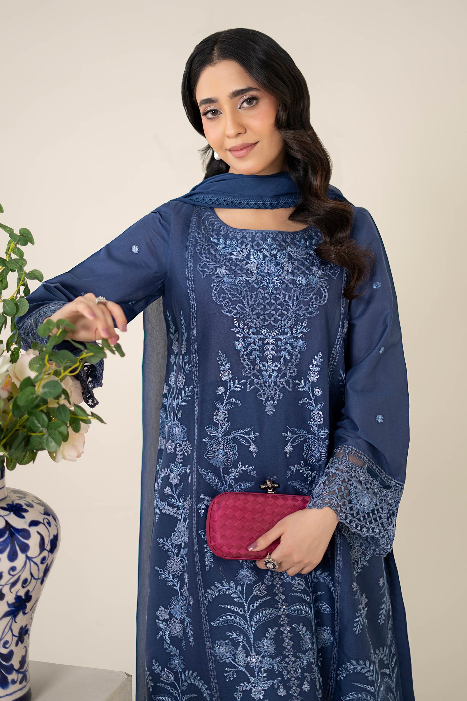 Maria B | Luxury Pret 25 | DW-EA25-21 by Maria B - Designer Dress - Type: Ladies Clothes - Available at Libayah - 100% Original