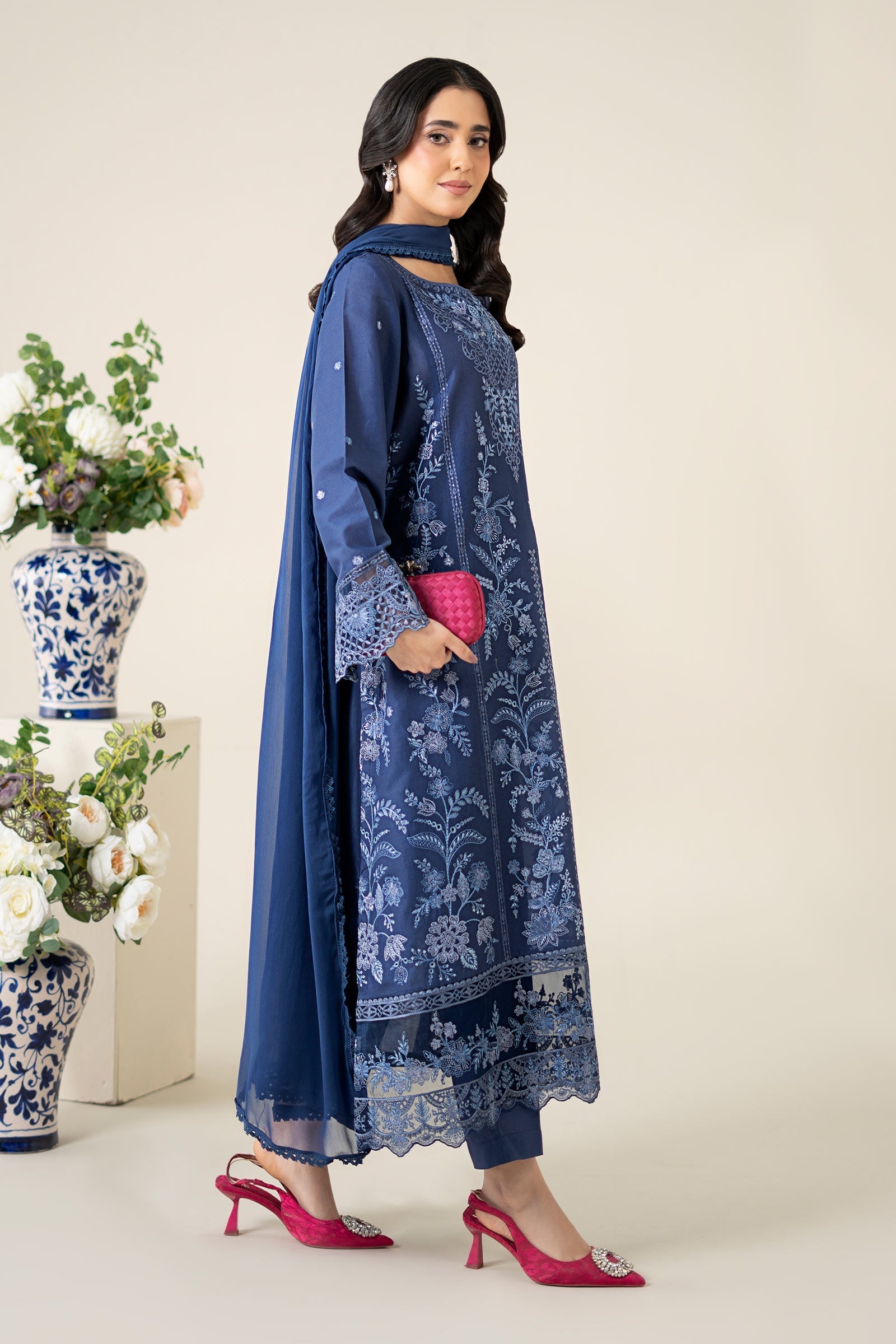 Maria B | Luxury Pret 25 | DW-EA25-21 by Maria B - Designer Dress - Type: Ladies Clothes - Available at Libayah - 100% Original
