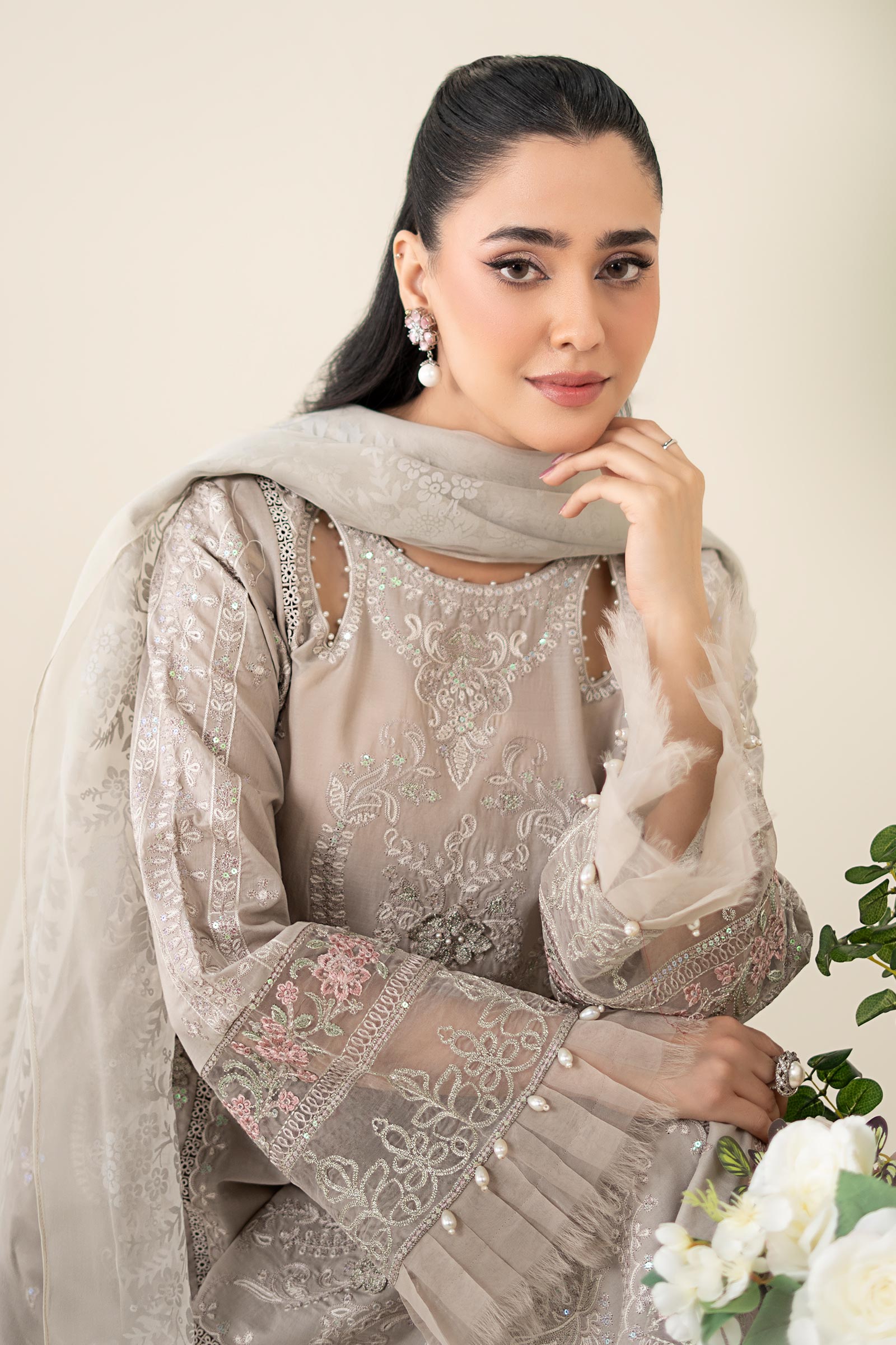 Maria B | Luxury Pret 25 | DW-EA25-57 by Maria B - Designer Dress - Type: Ladies Clothes - Available at Libayah - 100% Original