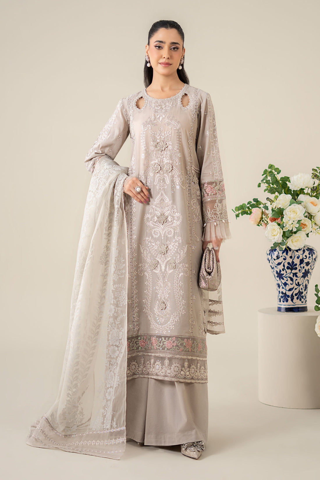 Maria B | Luxury Pret 25 | DW-EA25-57 by Maria B - Designer Dress - Type: Ladies Clothes - Available at Libayah - 100% Original