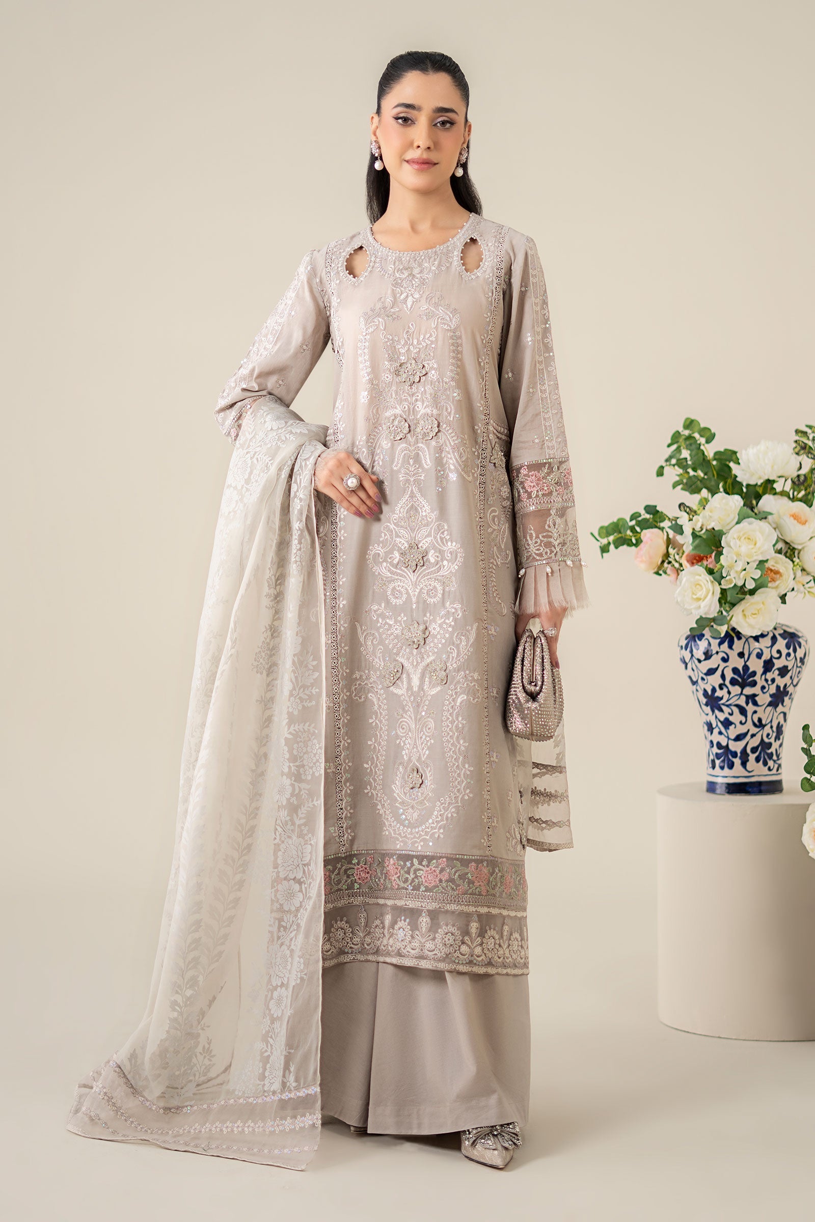 Maria B | Luxury Pret 25 | DW-EA25-57 by Maria B - Designer Dress - Type: Ladies Clothes - Available at Libayah - 100% Original