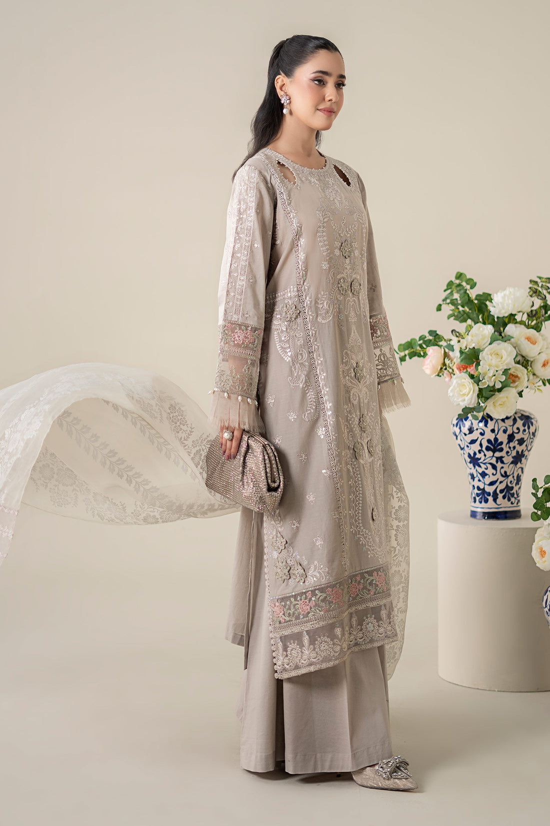 Maria B | Luxury Pret 25 | DW-EA25-57 by Maria B - Designer Dress - Type: Ladies Clothes - Available at Libayah - 100% Original