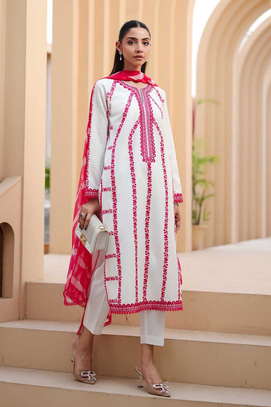 Maria B | Luxury Pret 25 | DW-EA25-60 by Maria B - Designer Dress - Type: Ladies Clothes - Available at Libayah - 100% Original