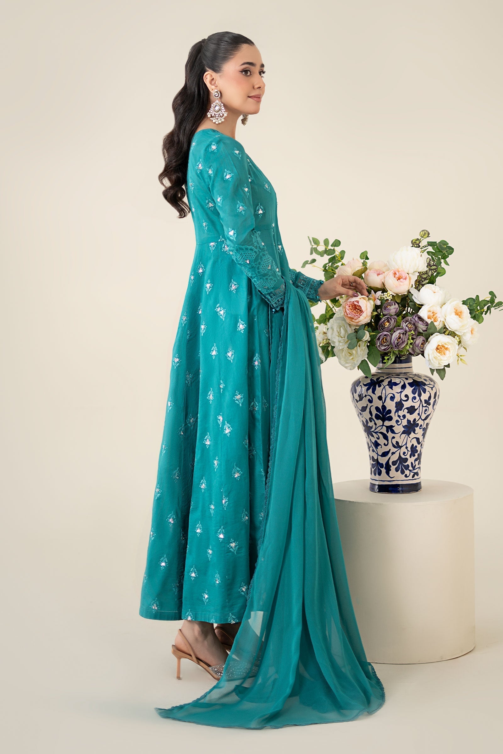 Maria B | Luxury Pret 25 | DW-EA25-61 by Maria B - Designer Dress - Type: Ladies Clothes - Available at Libayah - 100% Original