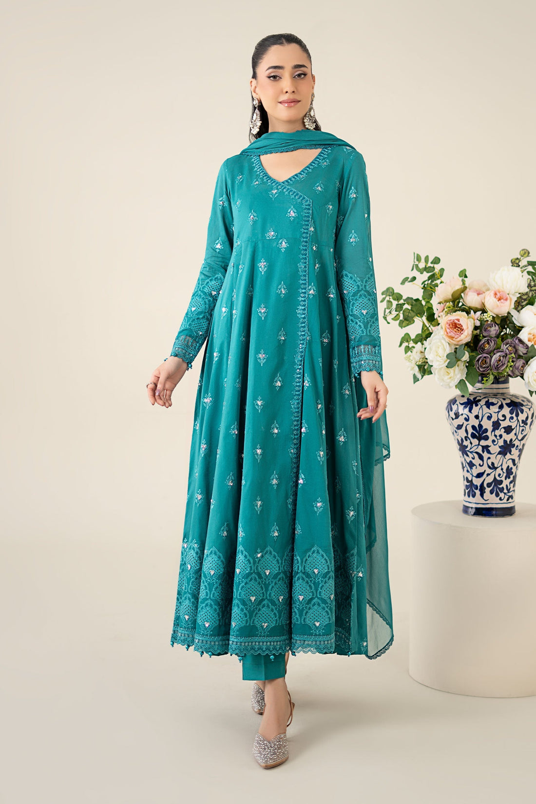 Maria B | Luxury Pret 25 | DW-EA25-61 by Maria B - Designer Dress - Type: Ladies Clothes - Available at Libayah - 100% Original