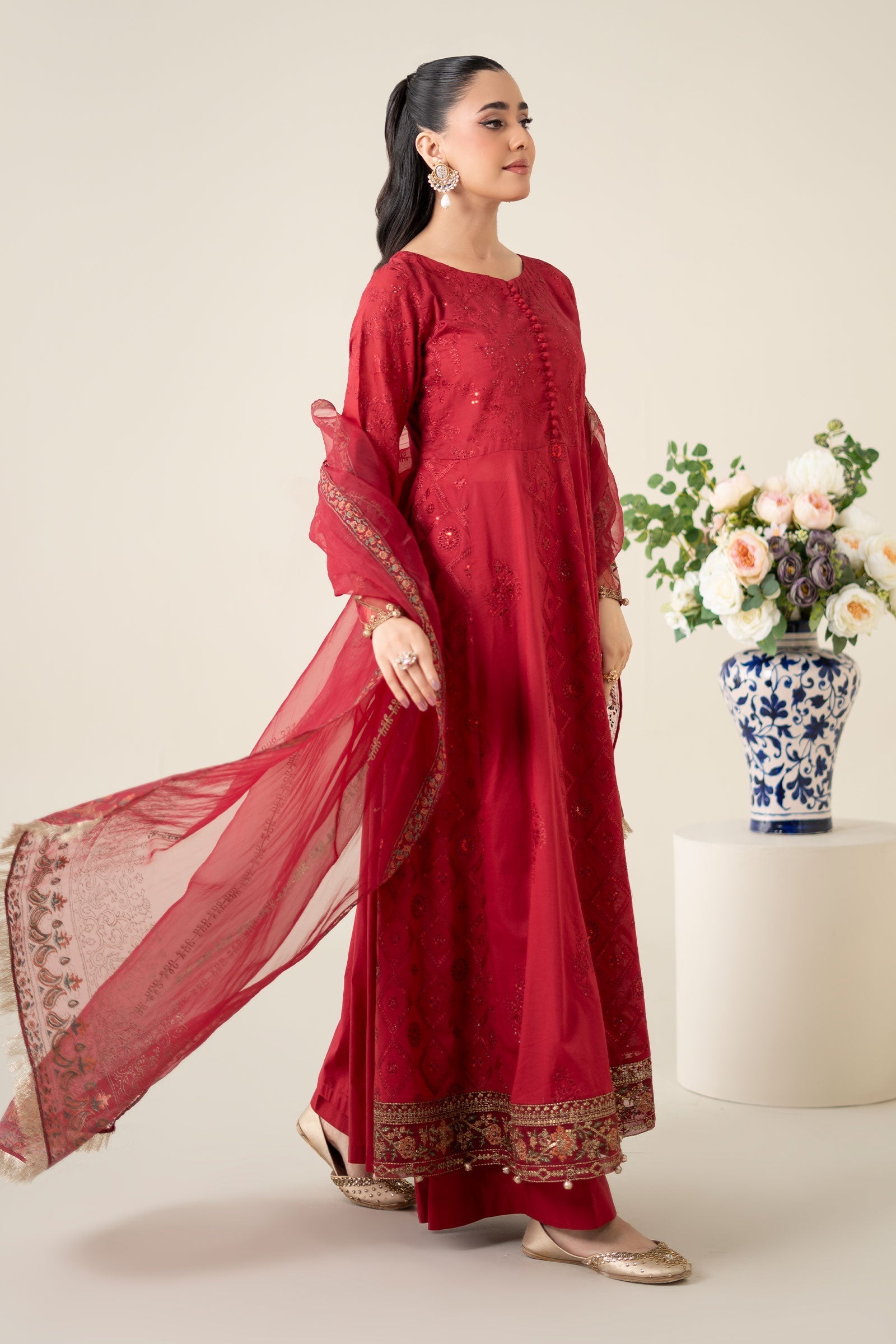Maria B | Luxury Pret 25 | DW-EA25-65 by Maria B - Designer Dress - Type: Ladies Clothes - Available at Libayah - 100% Original
