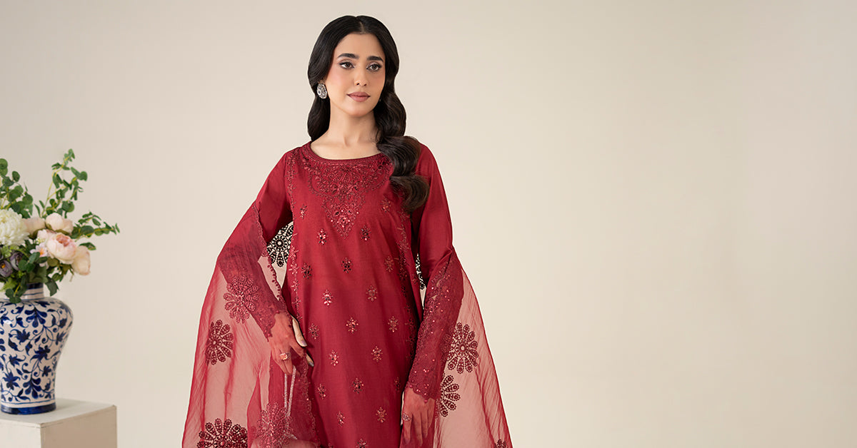 Maria B | Luxury Pret 25 | DW-EA25-68 by Maria B - Designer Dress - Type: Ladies Clothes - Available at Libayah - 100% Original
