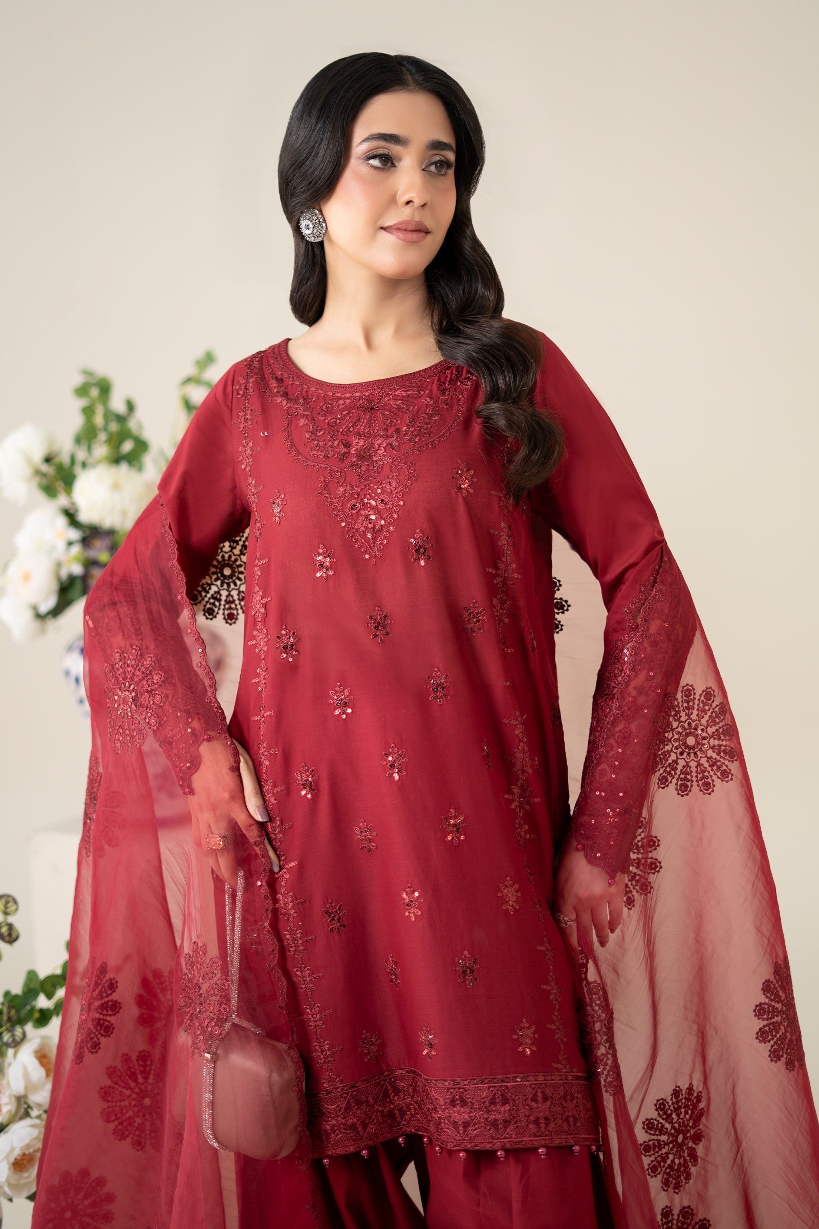 Maria B | Luxury Pret 25 | DW-EA25-68 by Maria B - Designer Dress - Type: Ladies Clothes - Available at Libayah - 100% Original