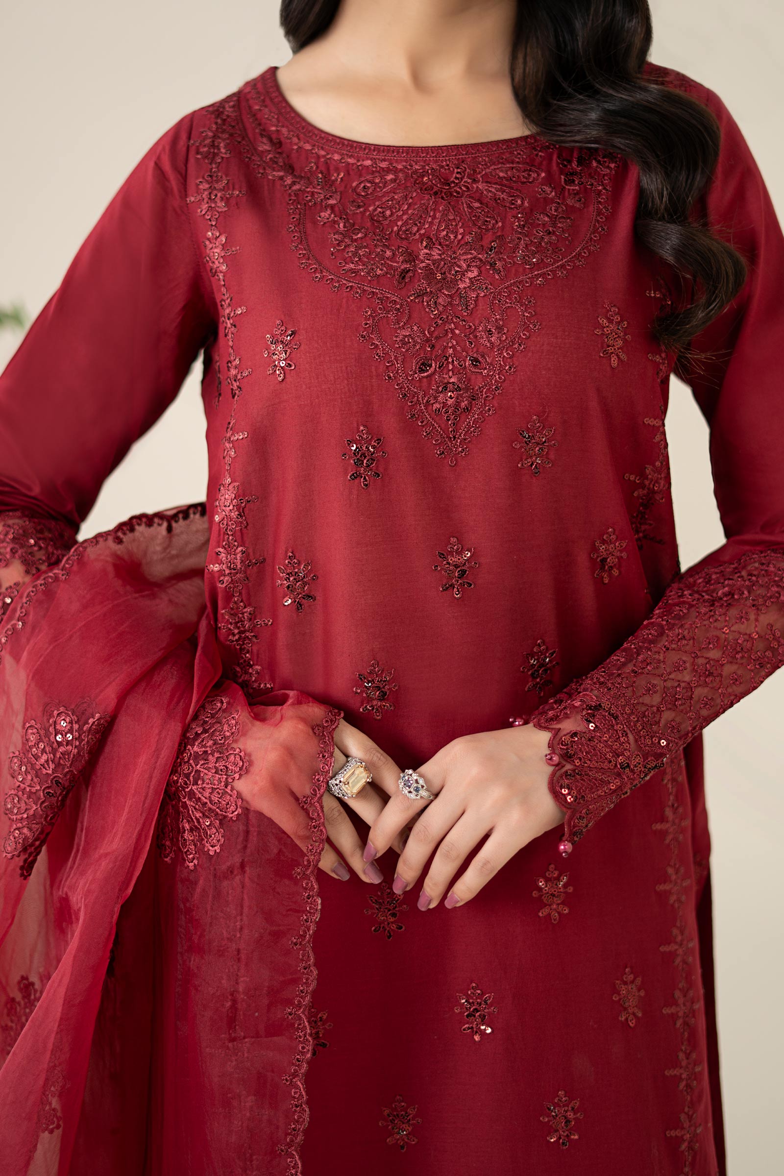 Maria B | Luxury Pret 25 | DW-EA25-68 by Maria B - Designer Dress - Type: Ladies Clothes - Available at Libayah - 100% Original