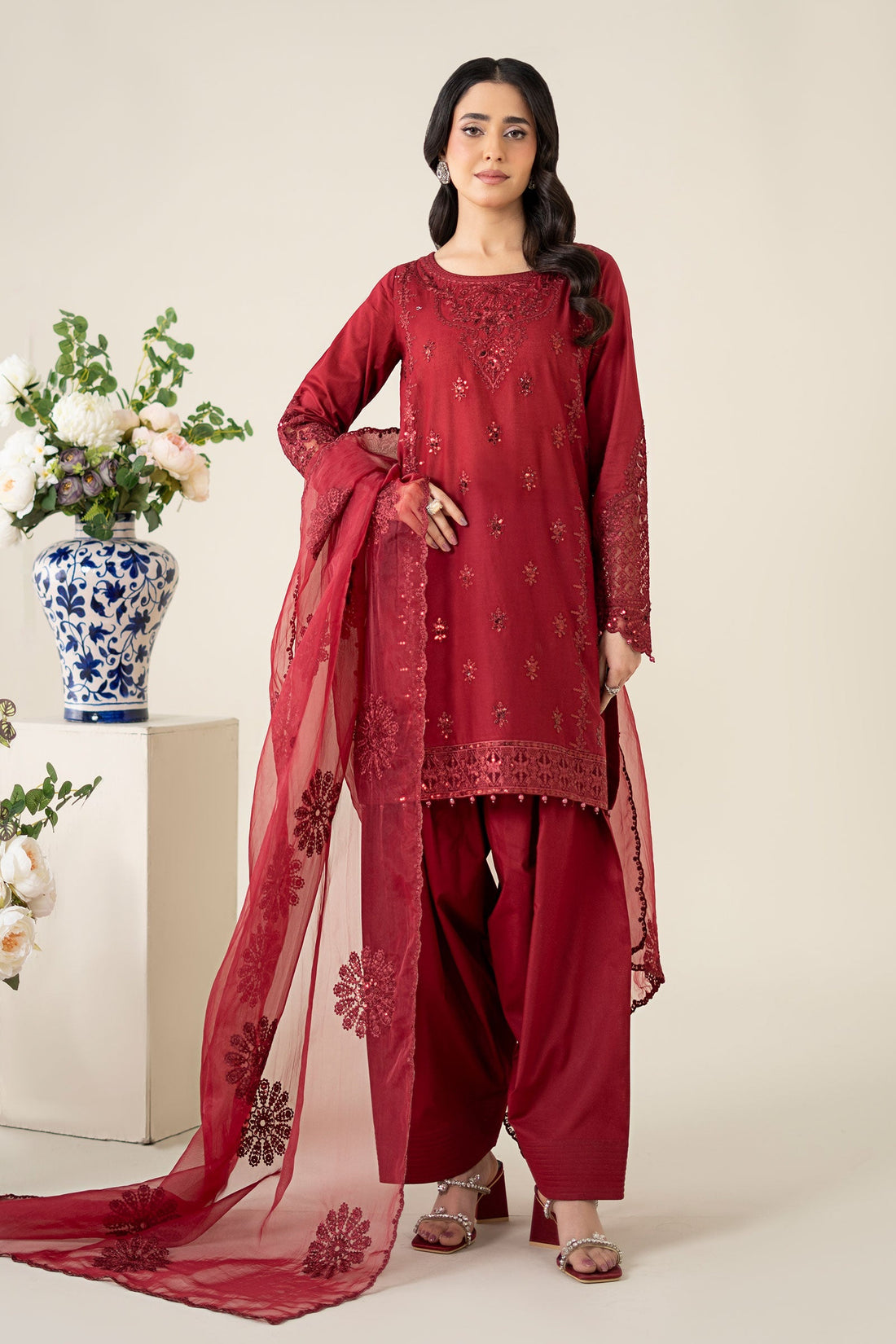 Maria B | Luxury Pret 25 | DW-EA25-68 by Maria B - Designer Dress - Type: Ladies Clothes - Available at Libayah - 100% Original