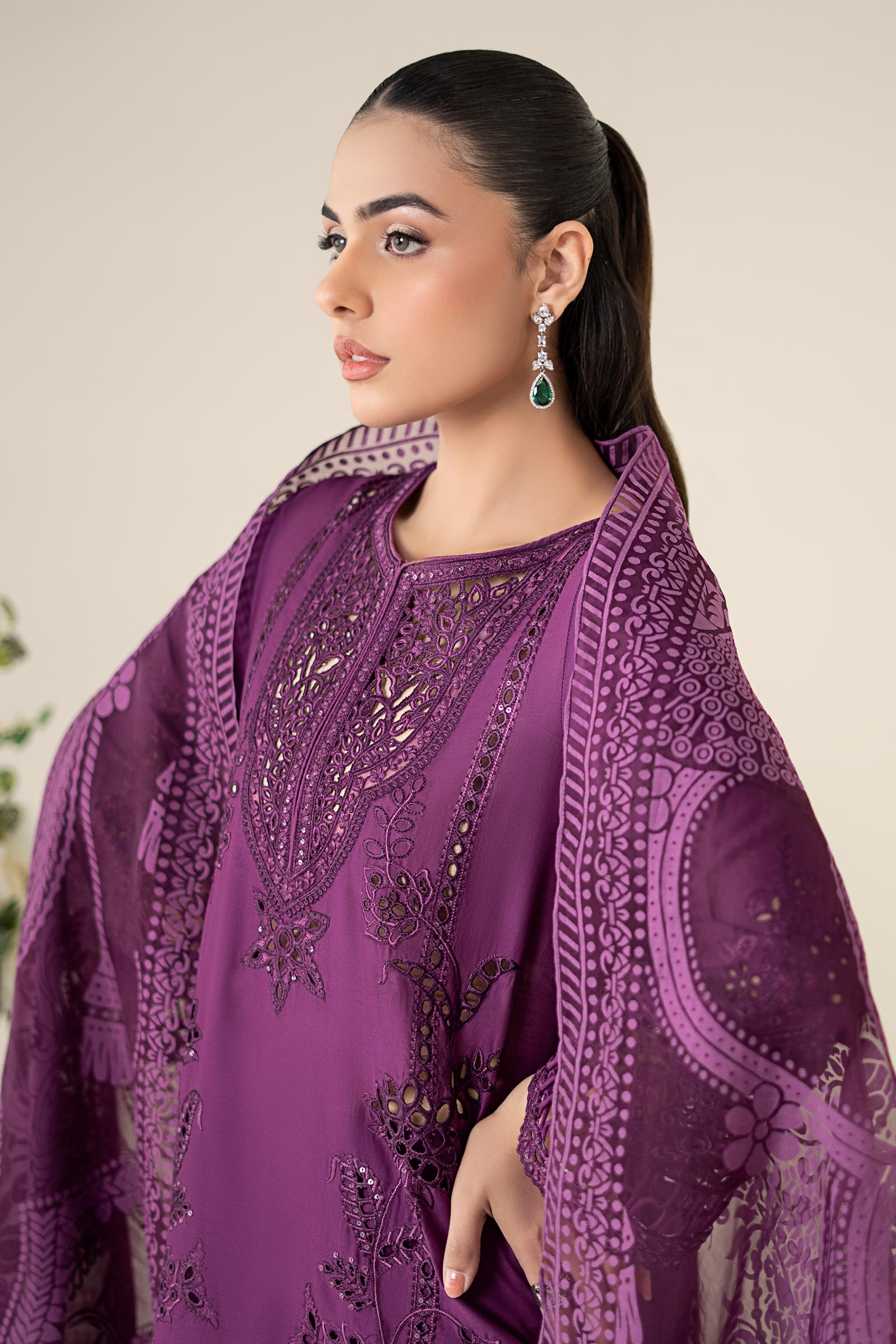 Maria B | Luxury Pret 25 | DW-EA25-74 by Maria B - Designer Dress - Type: Ladies Clothes - Available at Libayah - 100% Original