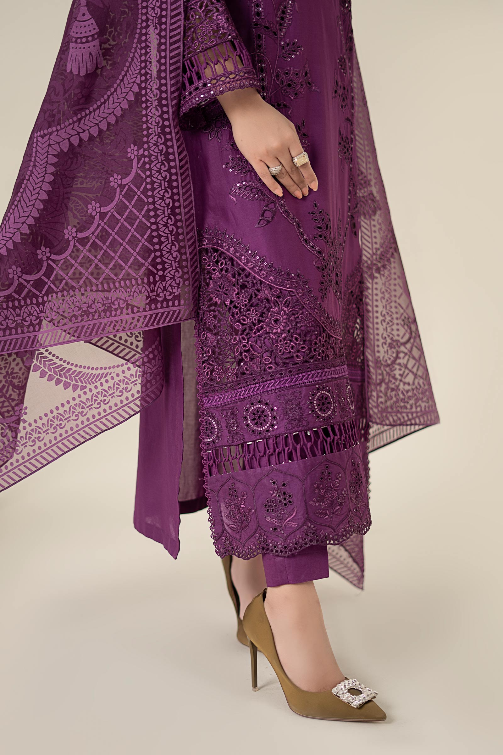 Maria B | Luxury Pret 25 | DW-EA25-74 by Maria B - Designer Dress - Type: Ladies Clothes - Available at Libayah - 100% Original