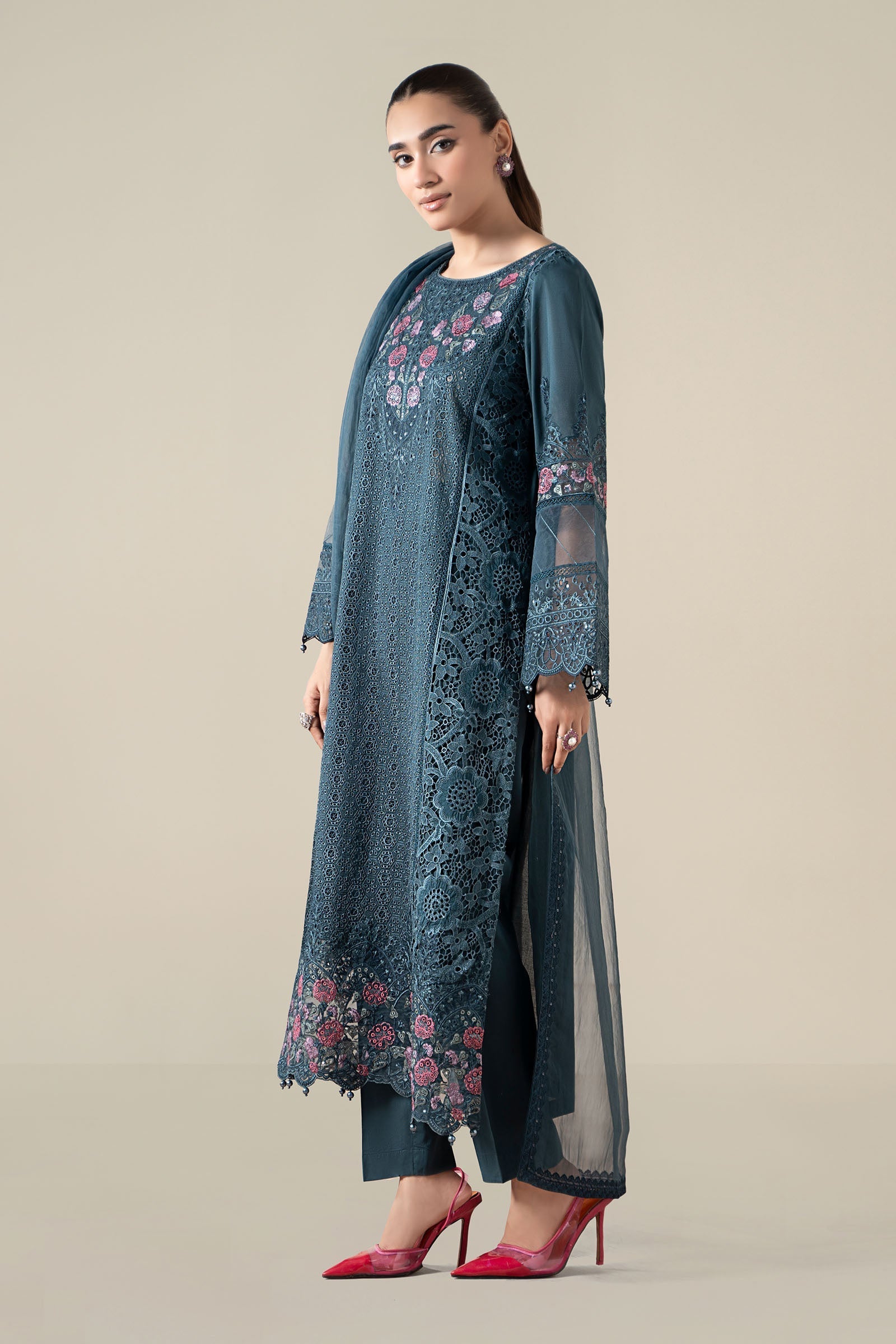 Maria B | Pre Fall 25 | Lawn Suit 16 by Maria B - Designer Dress  - Type : Ladies Clothes - Available at Libayah - 100% Original 