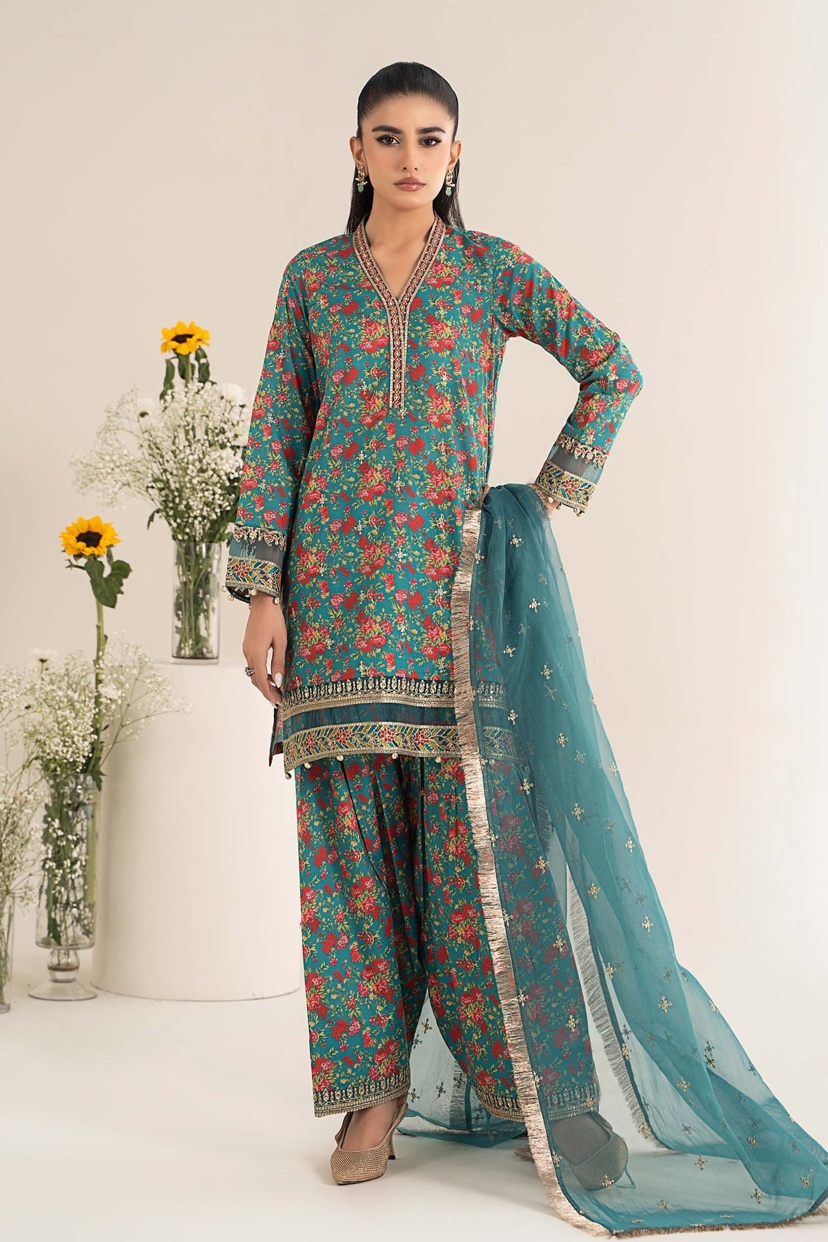 Maria B | Casual Pret 25 | DW-EF25-09 by Maria B - Designer Dress - Type: Ladies Clothes - Available at Libayah - 100% Original
