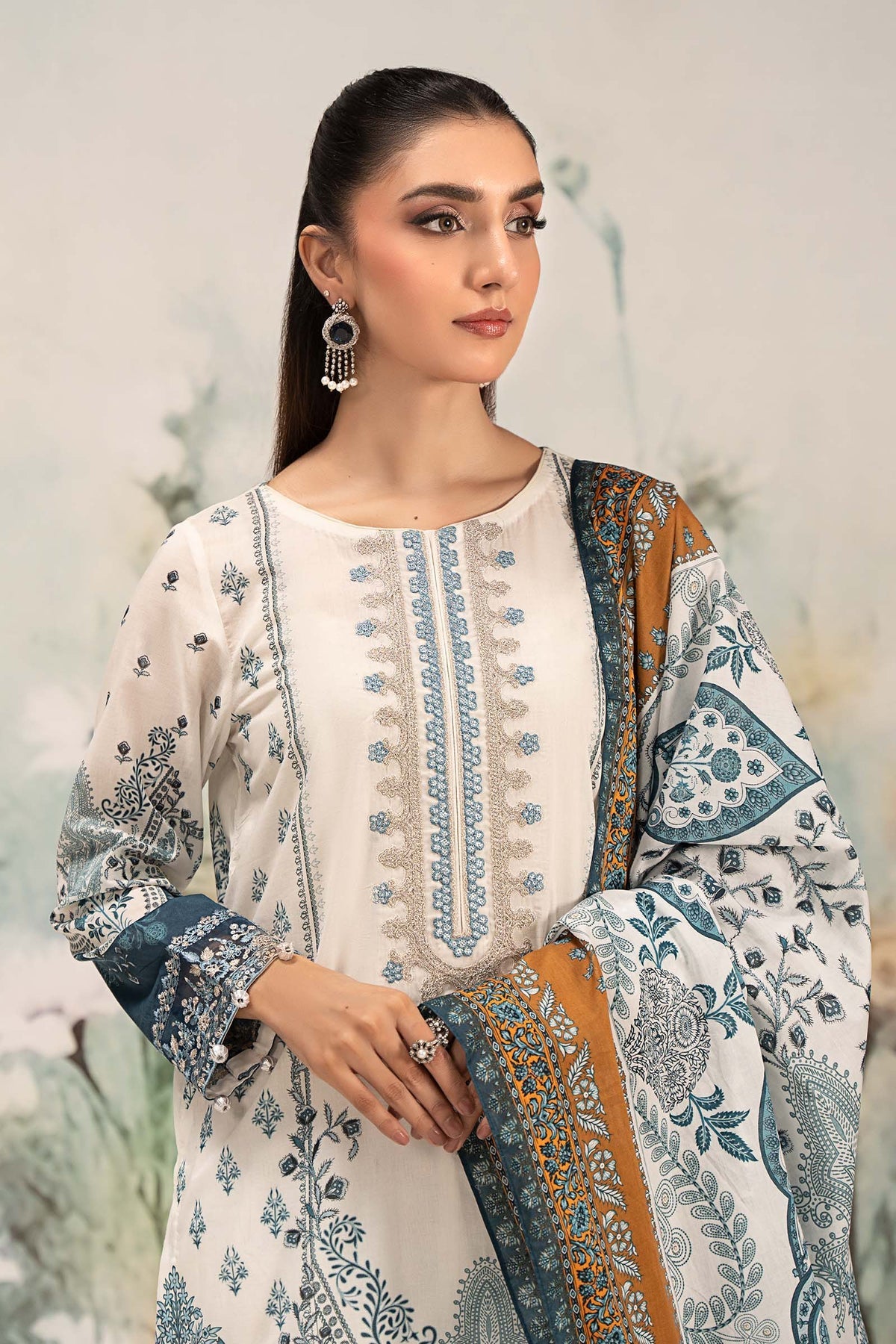 Maria B | Casual Pret 25 | DW-EF25-14 by Maria B - Designer Dress - Type: Ladies Clothes - Available at Libayah - 100% Original