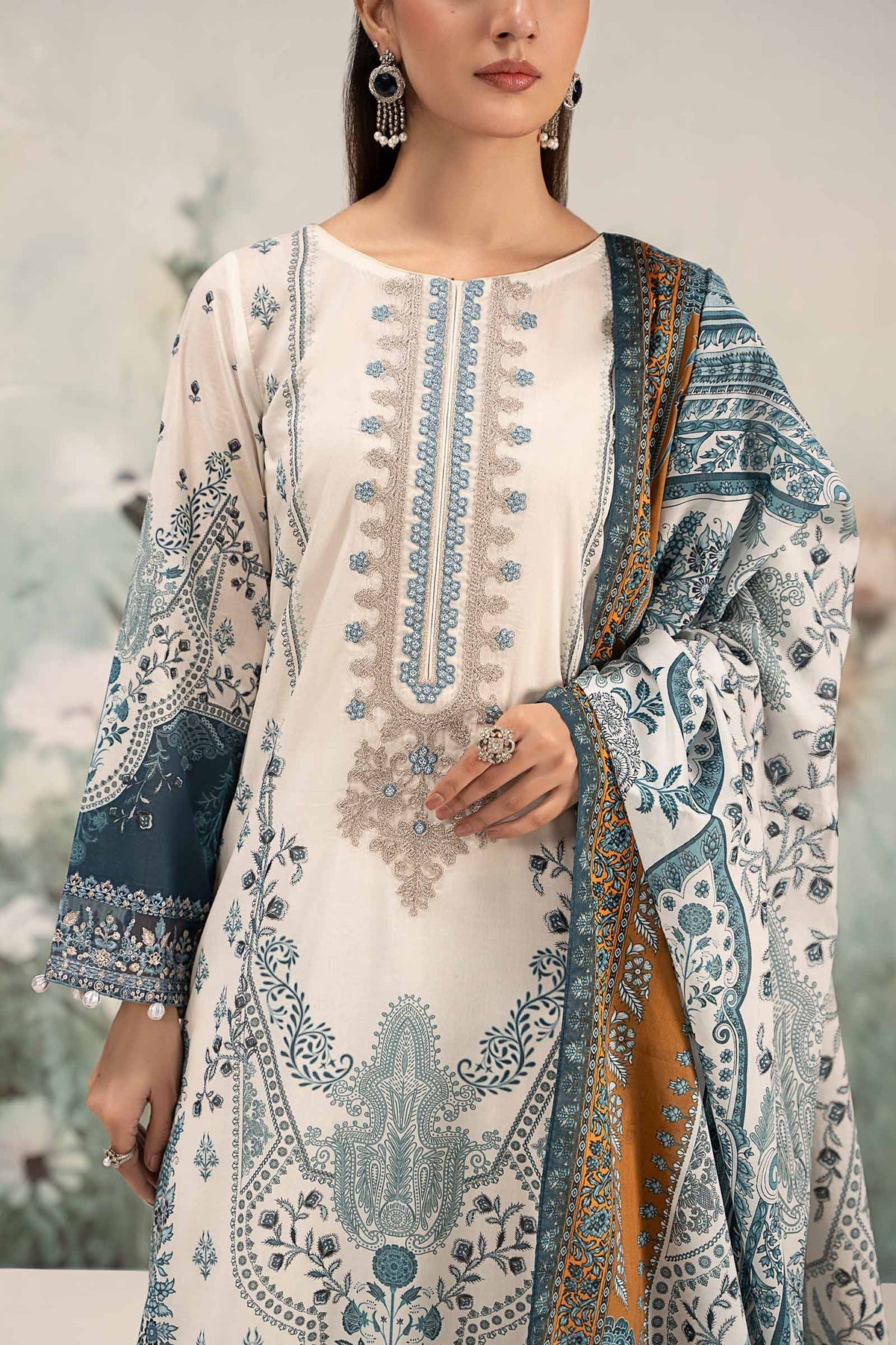 Maria B | Casual Pret 25 | DW-EF25-14 by Maria B - Designer Dress - Type: Ladies Clothes - Available at Libayah - 100% Original