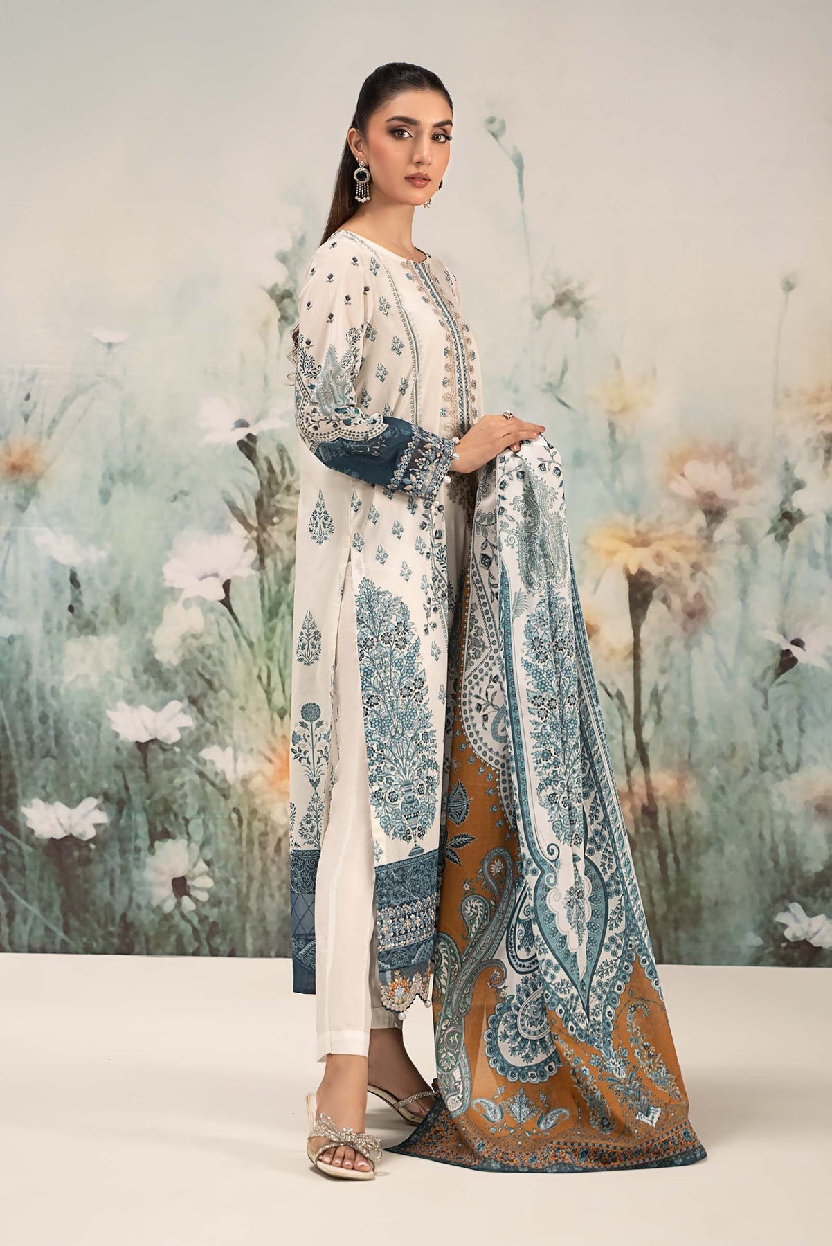 Maria B | Casual Pret 25 | DW-EF25-14 by Maria B - Designer Dress - Type: Ladies Clothes - Available at Libayah - 100% Original