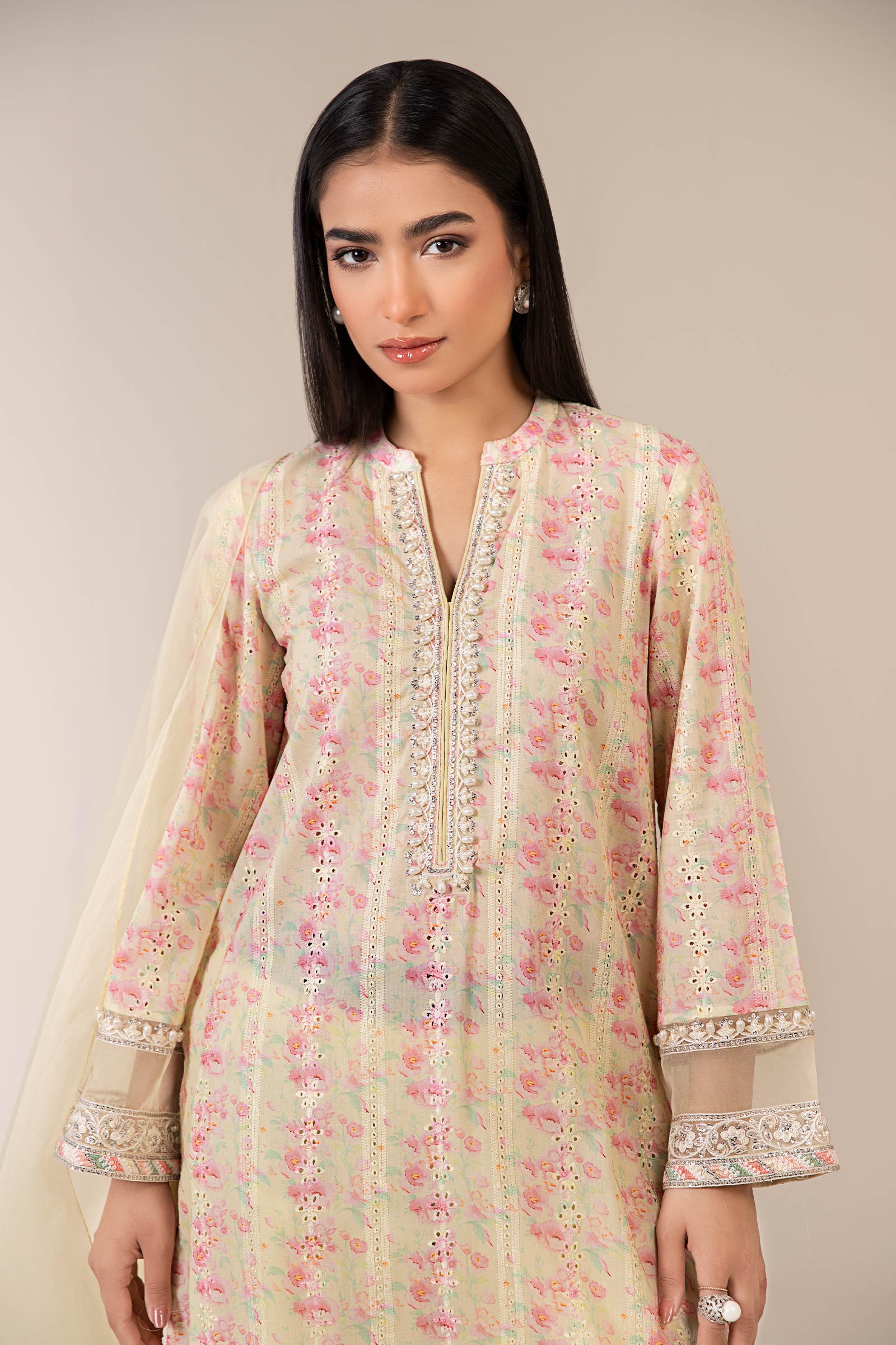Maria B | Luxury Pret 25 | DW-EF25-18 by Maria B - Designer Dress - Type: Ladies Clothes - Available at Libayah - 100% Original