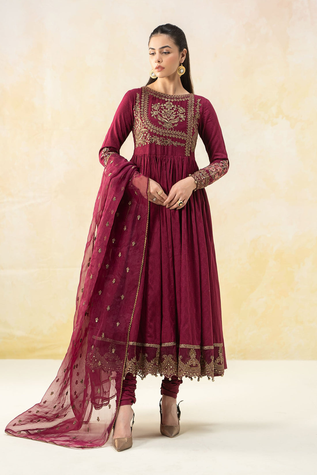 Maria B | Luxury Pret 25 | DW-EF25-43 by Maria B - Designer Dress - Type: Ladies Clothes - Available at Libayah - 100% Original