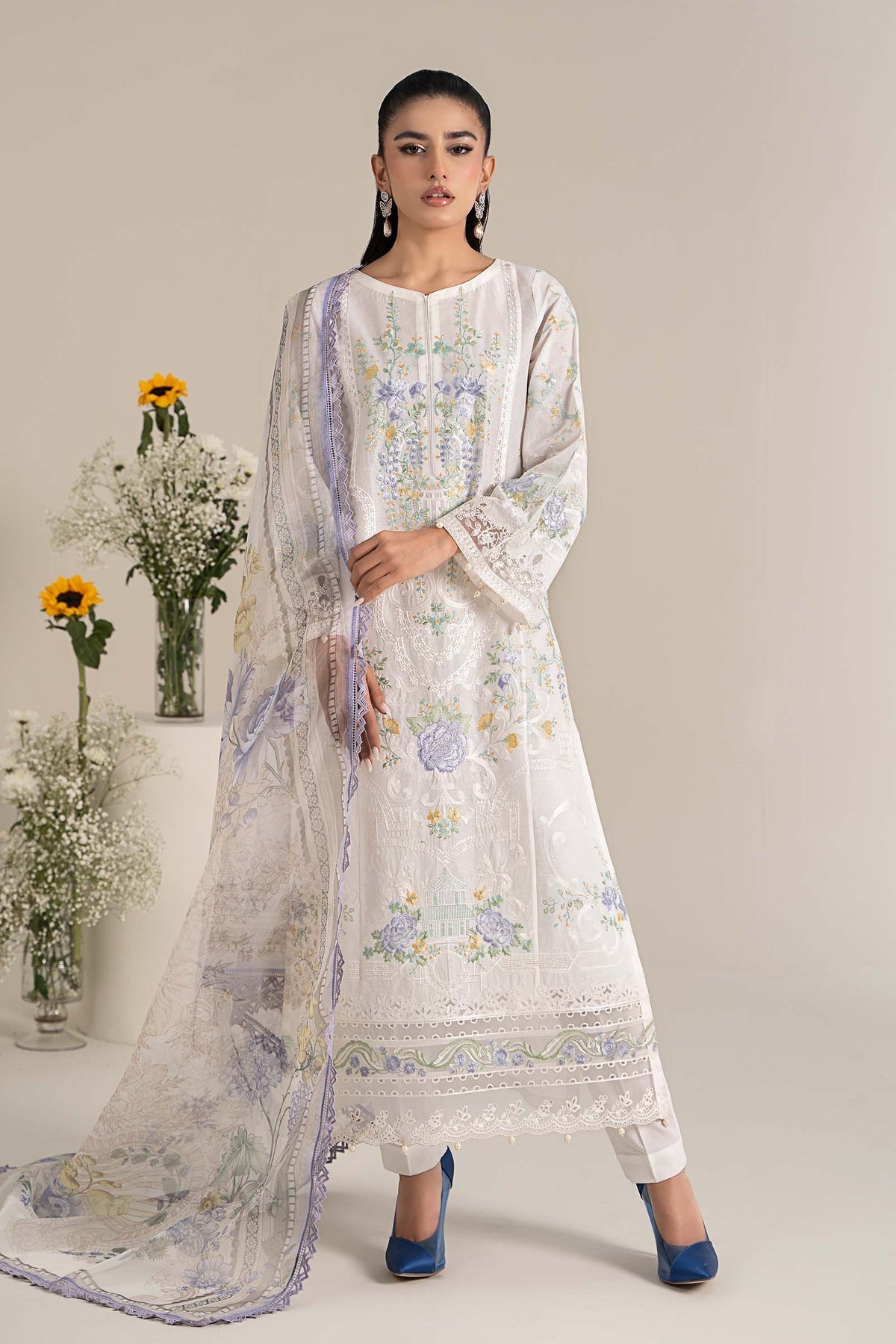 Maria B | Casual Pret 25 | DW-EF25-49 by Maria B - Designer Dress - Type: Ladies Clothes - Available at Libayah - 100% Original