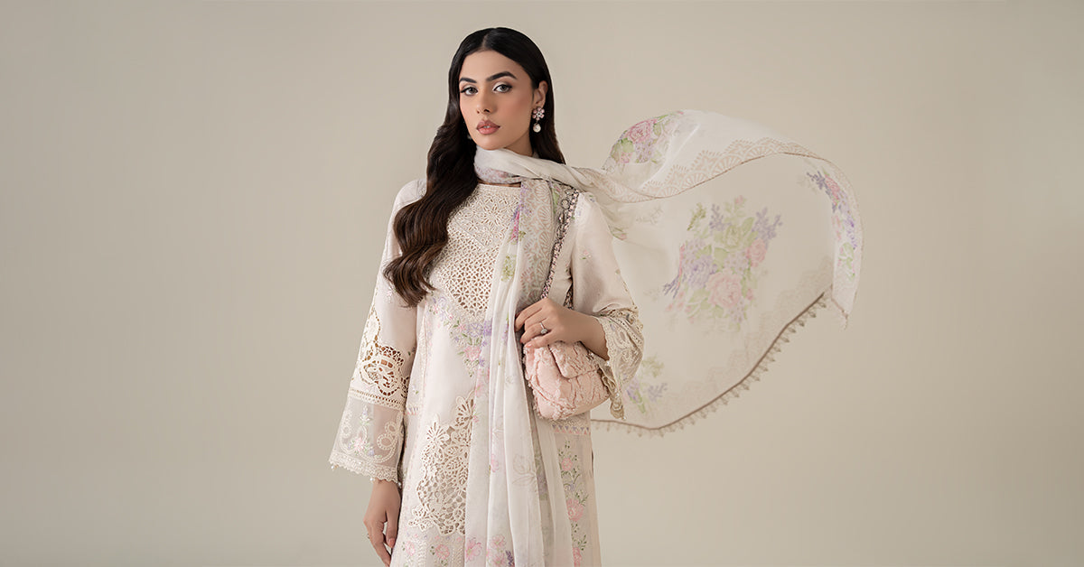 Maria B | Luxury Pret 25 | DW-EF25-35 by Maria B - Designer Dress - Type: Ladies Clothes - Available at Libayah - 100% Original