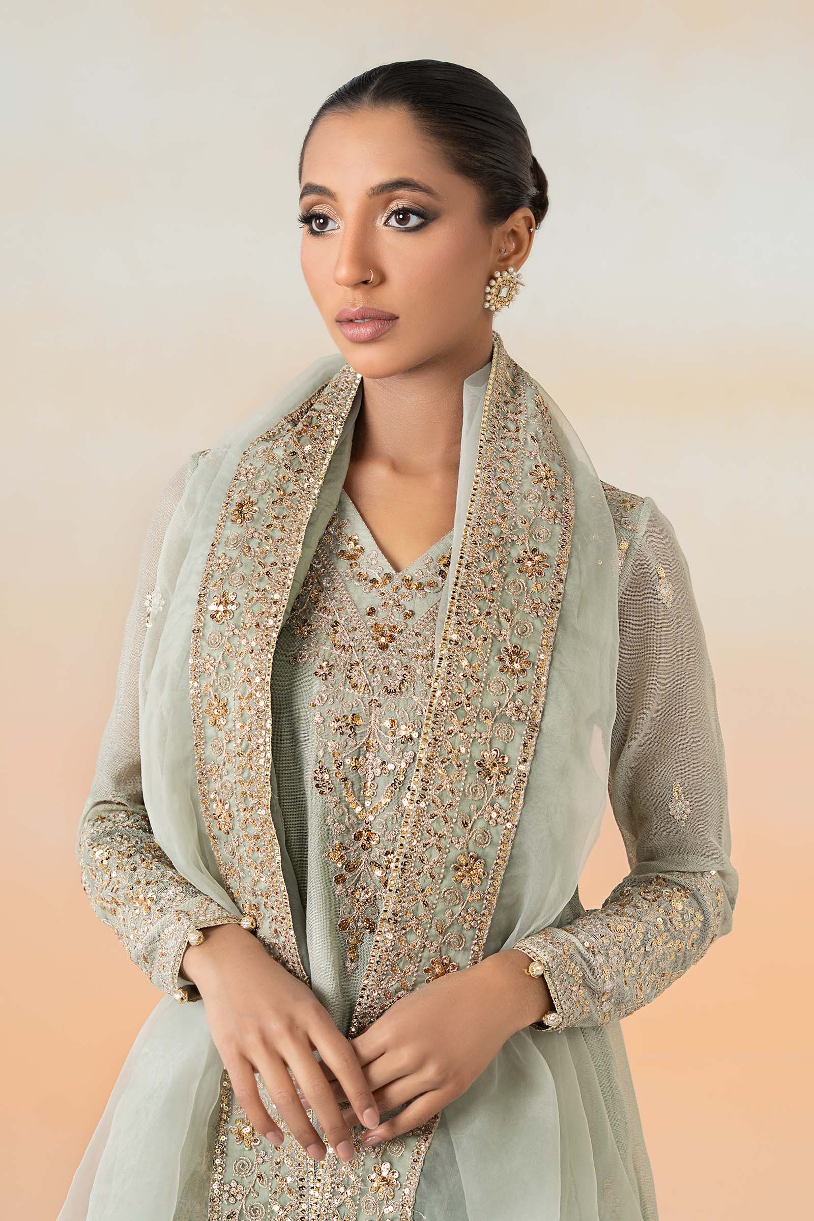 Maria B | Luxury Pret 25 | DW-EF25-88 by Maria B - Designer Dress - Type: Ladies Clothes - Available at Libayah - 100% Original