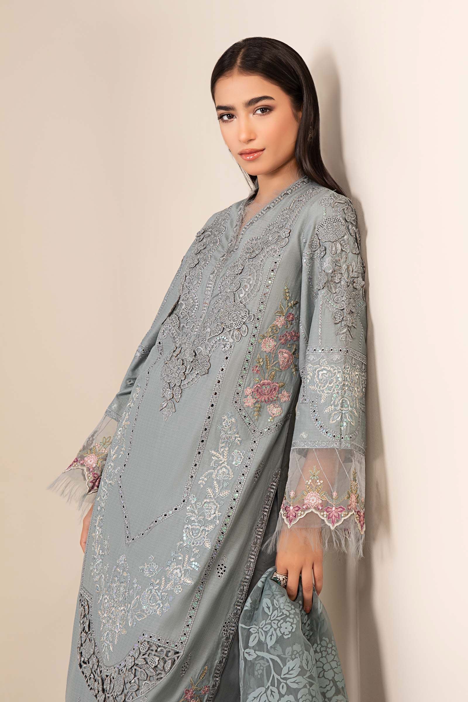 Maria B | Luxury Pret 25 | DW-EA25-16 by Maria B - Designer Dress - Type: Ladies Clothes - Available at Libayah - 100% Original