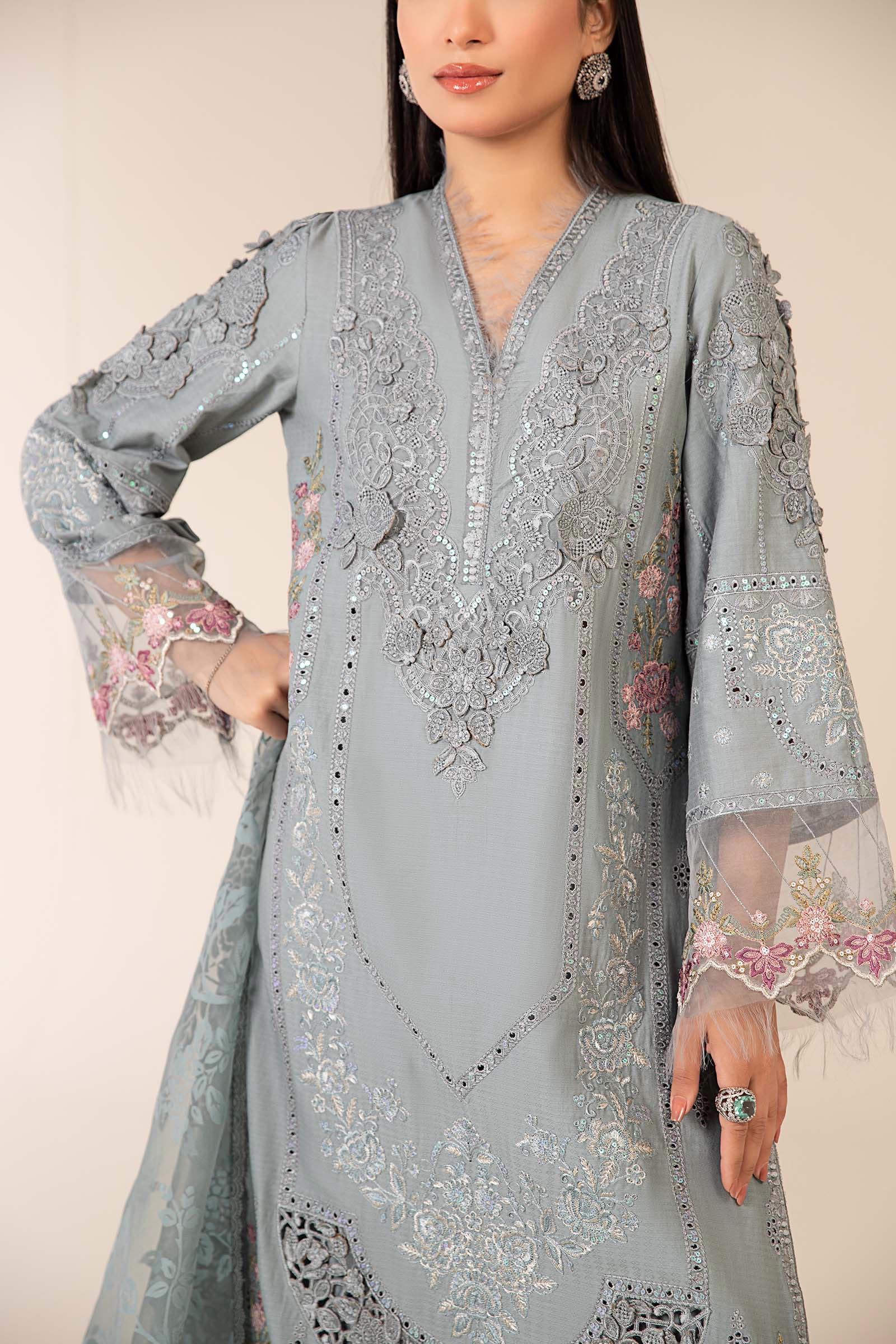 Maria B | Luxury Pret 25 | DW-EA25-16 by Maria B - Designer Dress - Type: Ladies Clothes - Available at Libayah - 100% Original