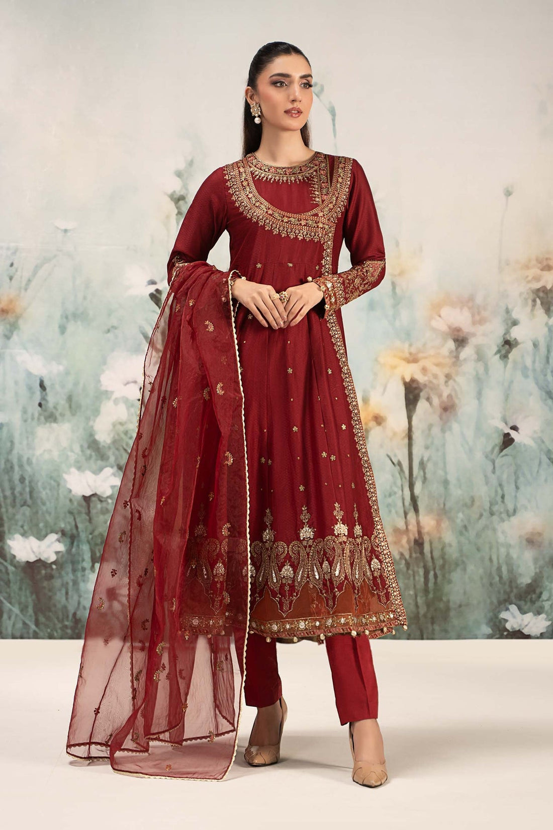 Maria B | Casual Pret 25 | DW-EF25-40 by Maria B - Designer Dress - Type: Ladies Clothes - Available at Libayah - 100% Original