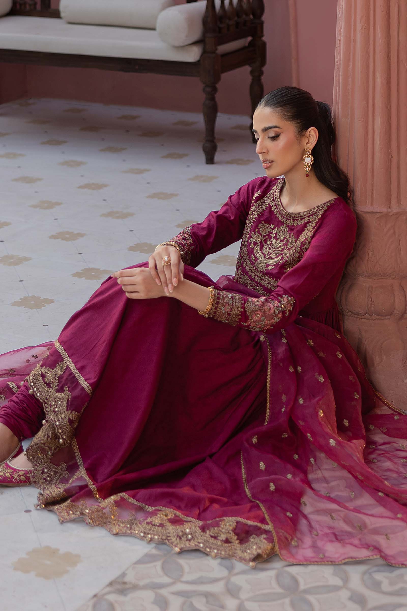 Maria B | Luxury Pret 25 | DW-EF25-43 by Maria B - Designer Dress - Type: Ladies Clothes - Available at Libayah - 100% Original