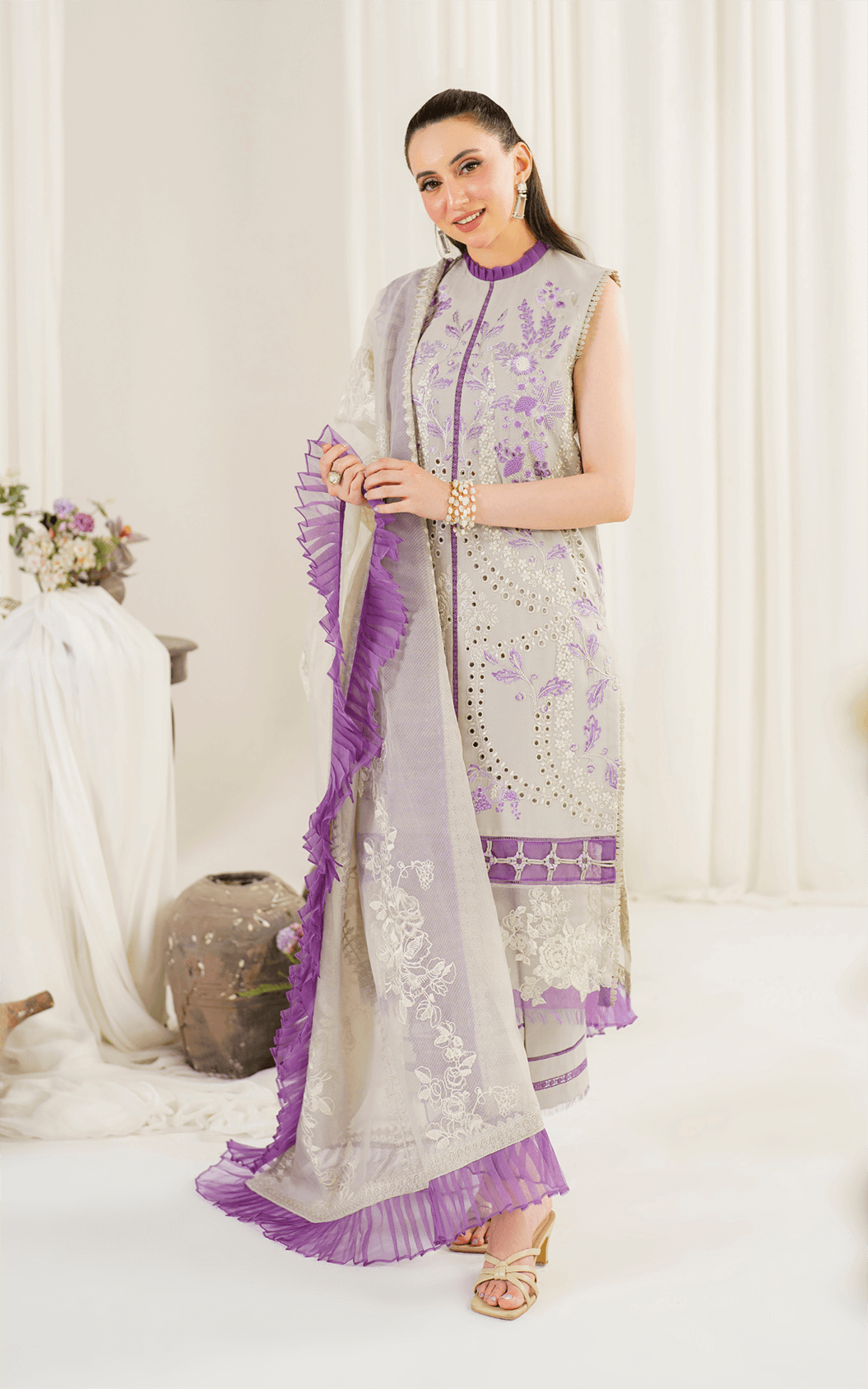 Asifa and Nabeel | Pretty in Pink Limited Edition | Daphne (PP-5) by Asifa and Nabeel - Designer Dress - Type: Ladies Clothes - Available at Libayah - 100% Original