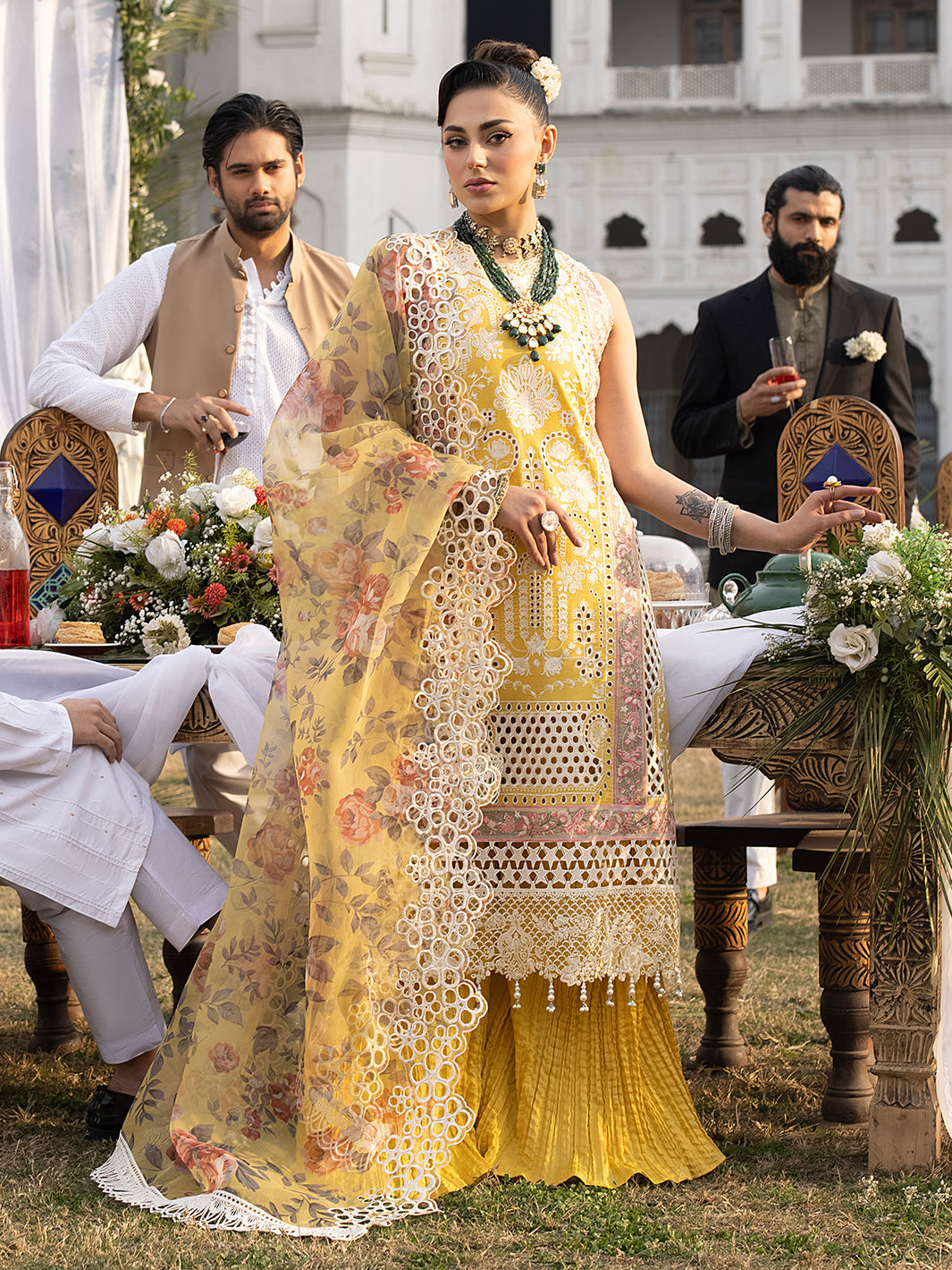 Mahnur | Mahrukh Luxury Lawn 24 | DELIA by Mahnur - Designer Dress - Type: Ladies Clothes - Available at Libayah - 100% Original
