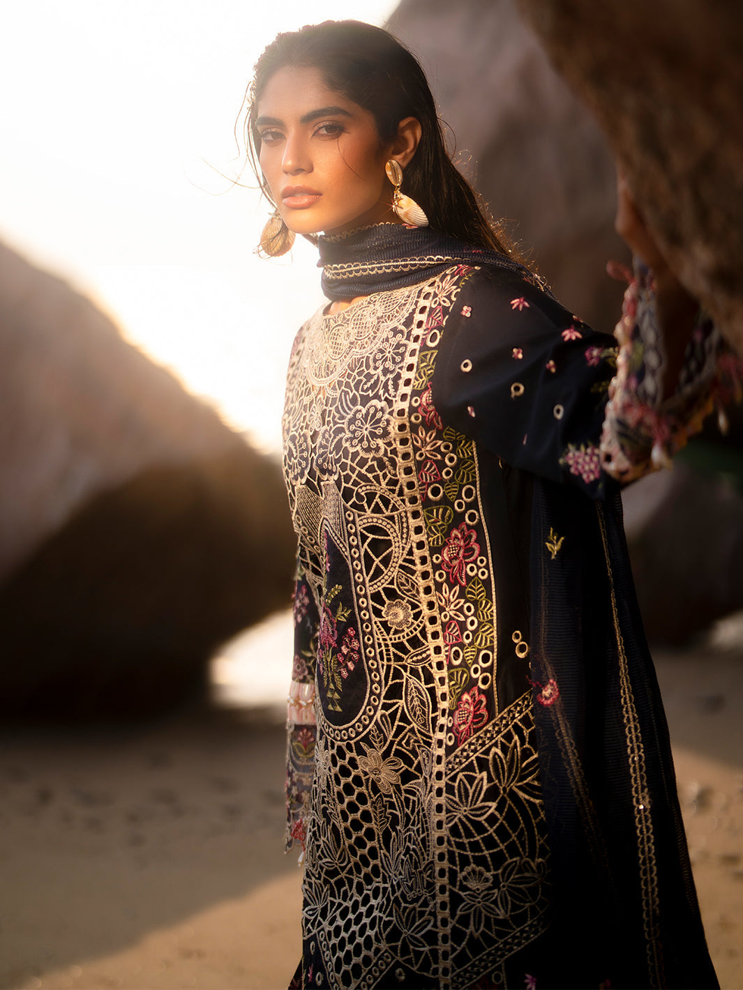 Mahnur | Sirena Luxury Lawn 25 | Derya by Mahnur - Designer Dress - Type: Ladies Clothes - Available at Libayah - 100% Original