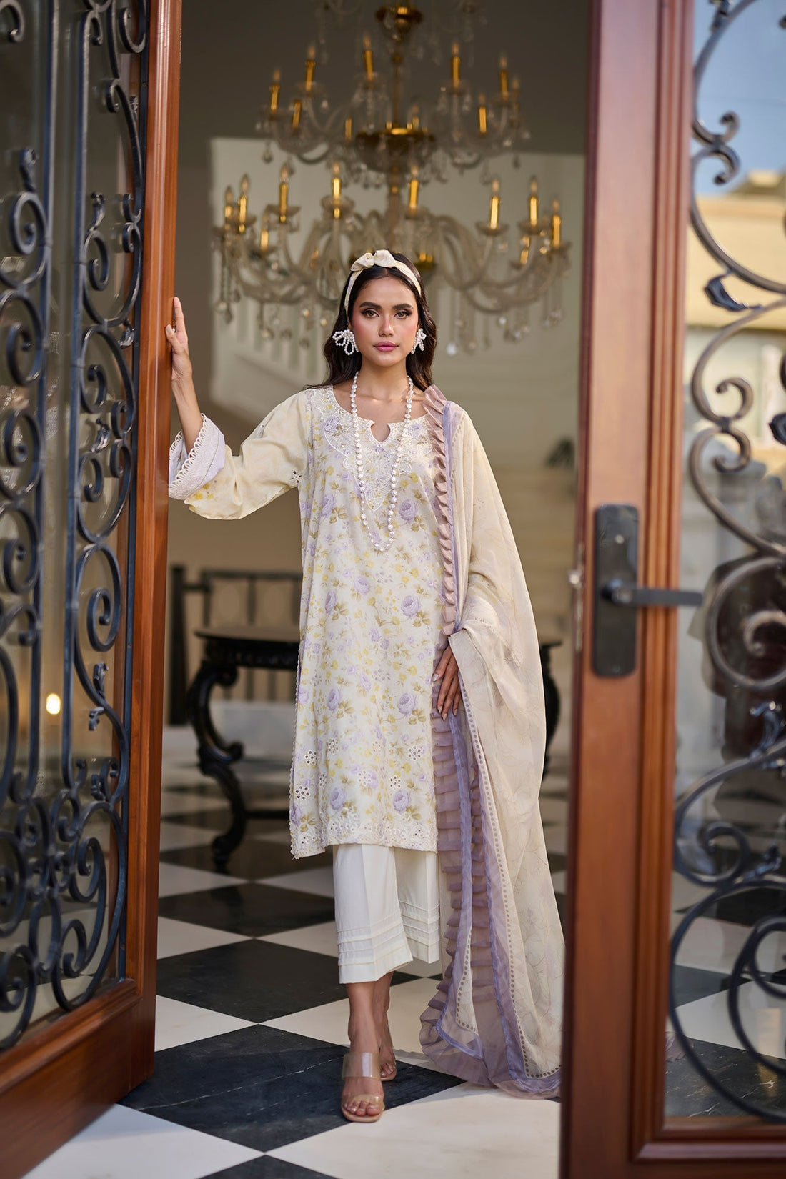 Dhanak | Lawn Collection SS-24 | 3189-Mint Green by Dhanak - Designer Dress - Type: Ladies Clothes - Available at Libayah - 100% Original