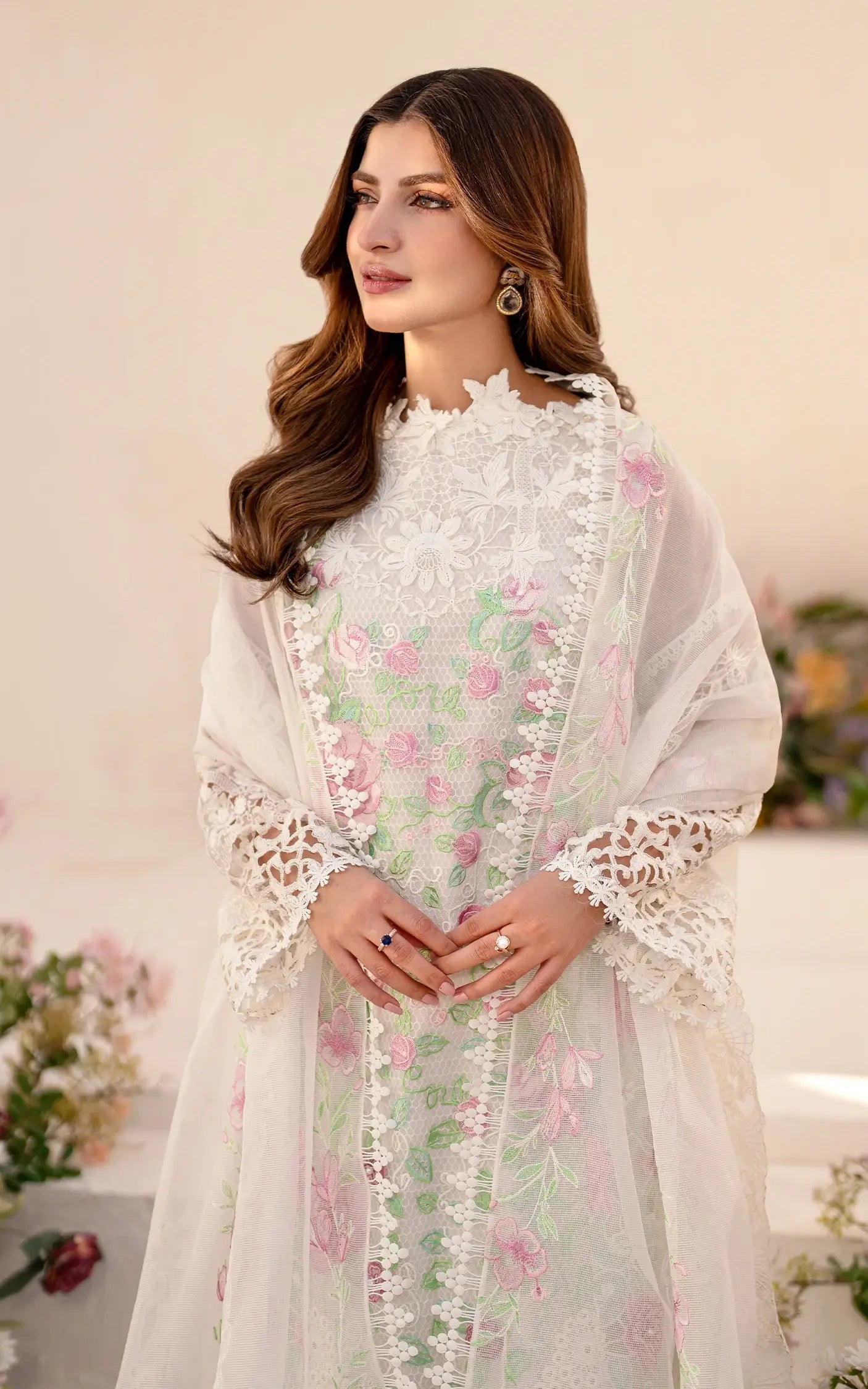 Asifa and Nabeel | Azalia Sumemr 25 | Dove (AZL25-03) by Asifa and Nabeel - Designer Dress - Type: Ladies Clothes - Available at Libayah - 100% Original