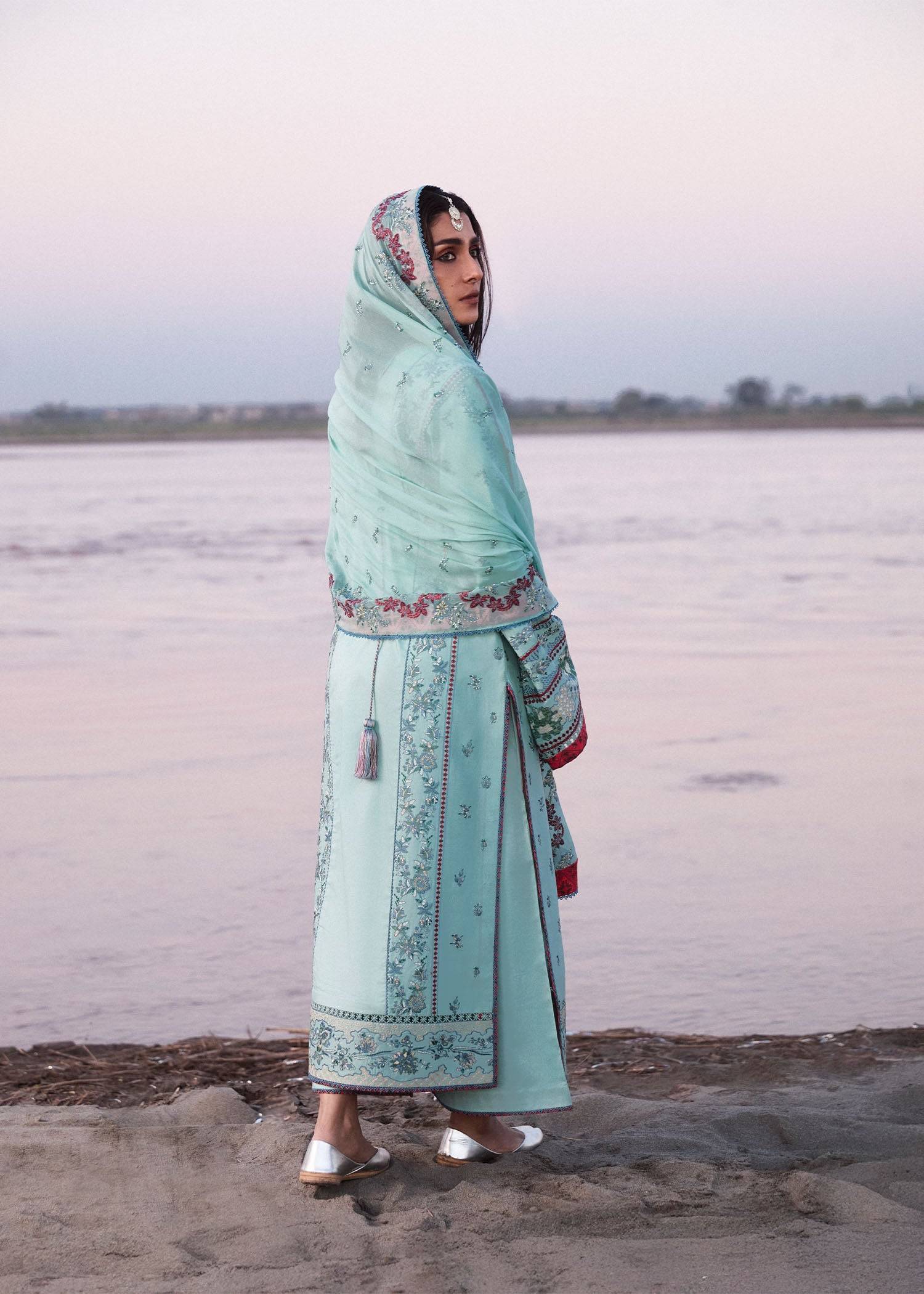 Hussain Rehar | Surkh Eid Pret'25 | Aina by Hussain Rehar - Designer Dress  - Type : Ladies Clothes - Available at Libayah - 100% Original 