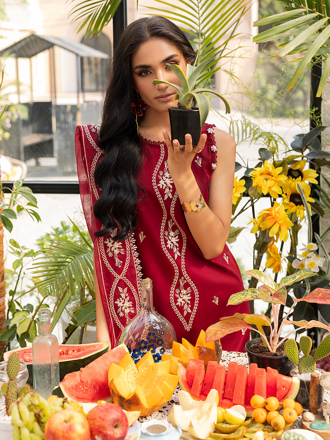 Izel | Meadow Muse Embroidered Lawn 25 | EVARA by Izel - Designer Dress - Type: Ladies Clothes - Available at Libayah - 100% Original
