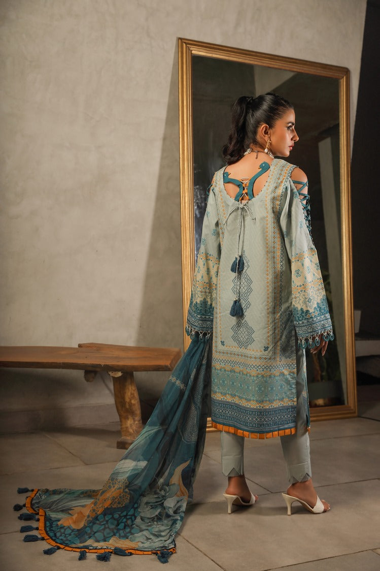 Ellena | Printed Lawn Collection | D08 by Ellena - Designer Dress - Type: Ladies Clothes - Available at Libayah - 100% Original