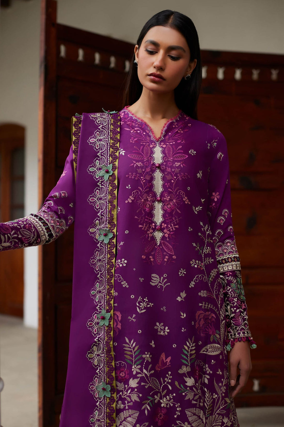 Elan | Lawn 24 |QISTINA (EL24-03 A) by Elan - Designer Dress - Type: Ladies Clothes - Available at Libayah - 100% Original