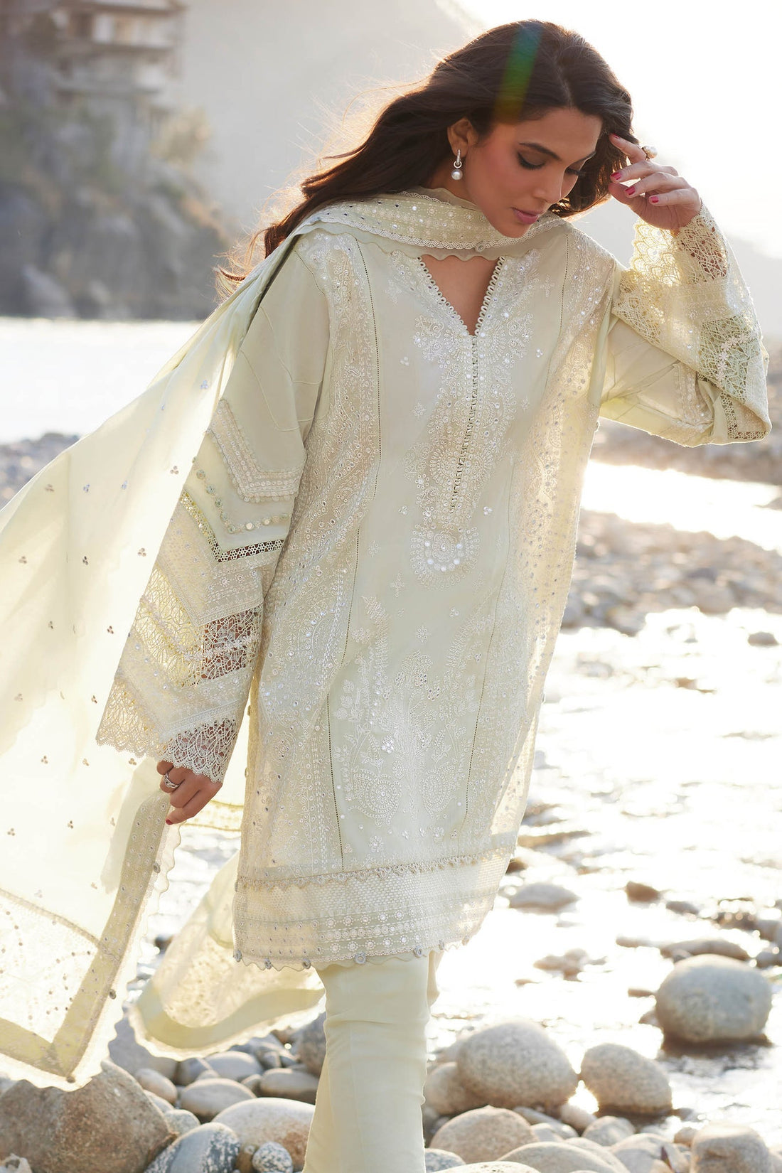 Elan | Lawn 24 | ZEINA (EL24-12 A) by Elan - Designer Dress - Type: Ladies Clothes - Available at Libayah - 100% Original