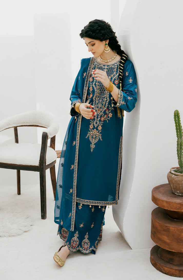 Emaan Adeel | Gul Mohr Eid Pret | ZABEEN by Emaan Adeel - Designer Dress - Type: Ladies Clothes - Available at Libayah - 100% Original