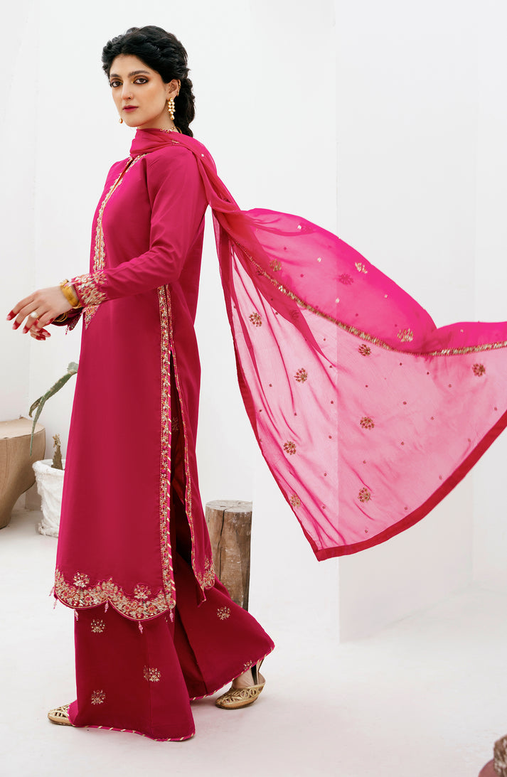 Emaan Adeel | Gul Mohr Eid Pret | DANEEN by Emaan Adeel - Designer Dress - Type: Ladies Clothes - Available at Libayah - 100% Original