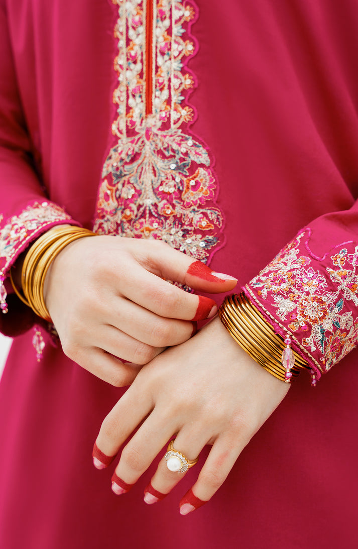 Emaan Adeel | Gul Mohr Eid Pret | DANEEN by Emaan Adeel - Designer Dress - Type: Ladies Clothes - Available at Libayah - 100% Original