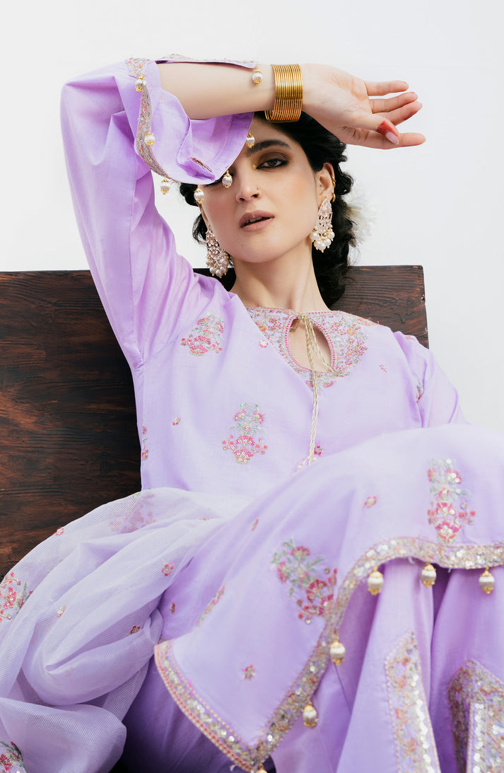 Emaan Adeel | Gul Mohr Eid Pret | ZARQA by Emaan Adeel - Designer Dress - Type: Ladies Clothes - Available at Libayah - 100% Original