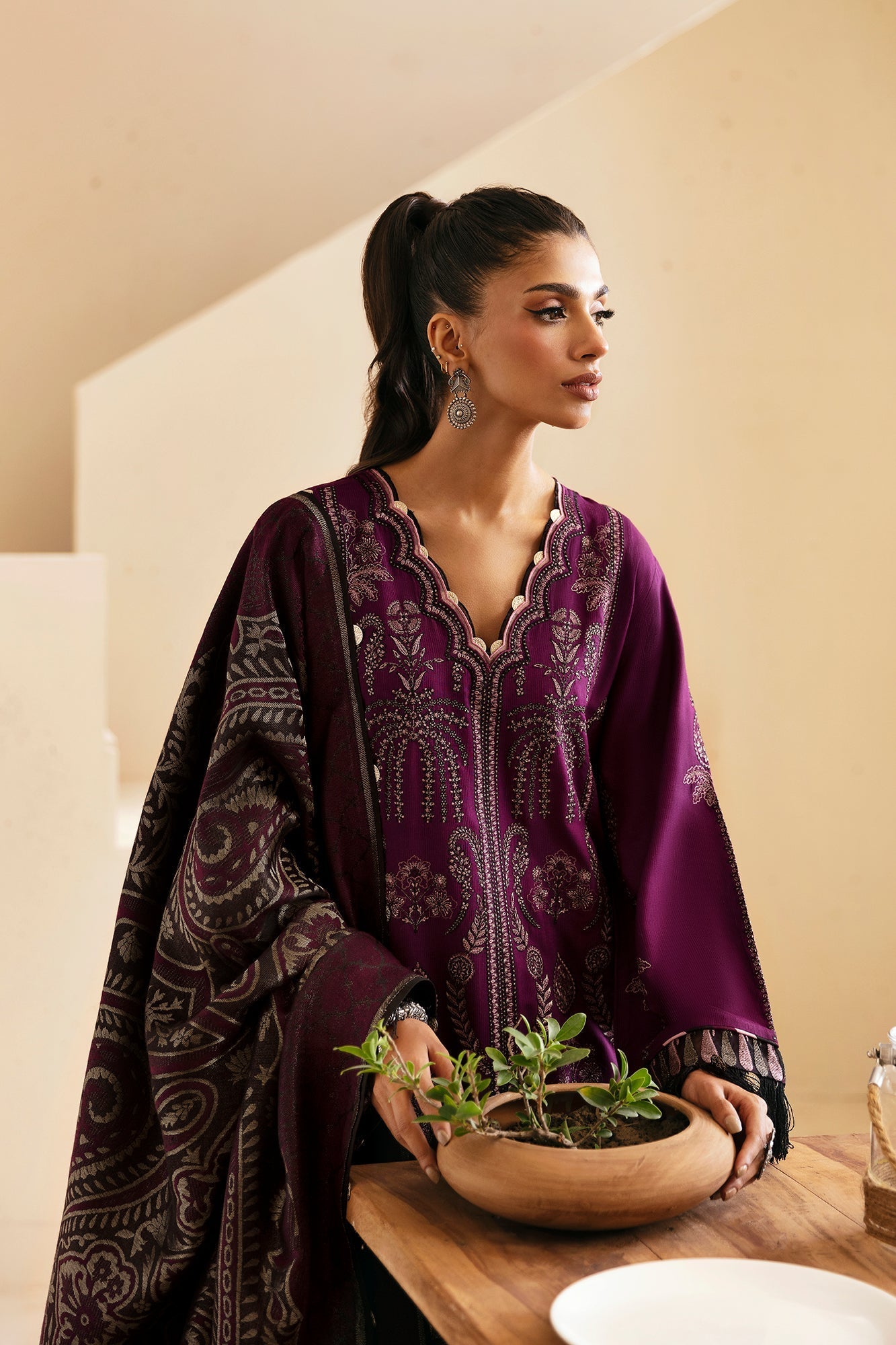 Ethnic | Rozana Winter Collection | ET-12 by Ethnic - Designer Dress - Type: Ladies Clothes - Available at Libayah - 100% Original
