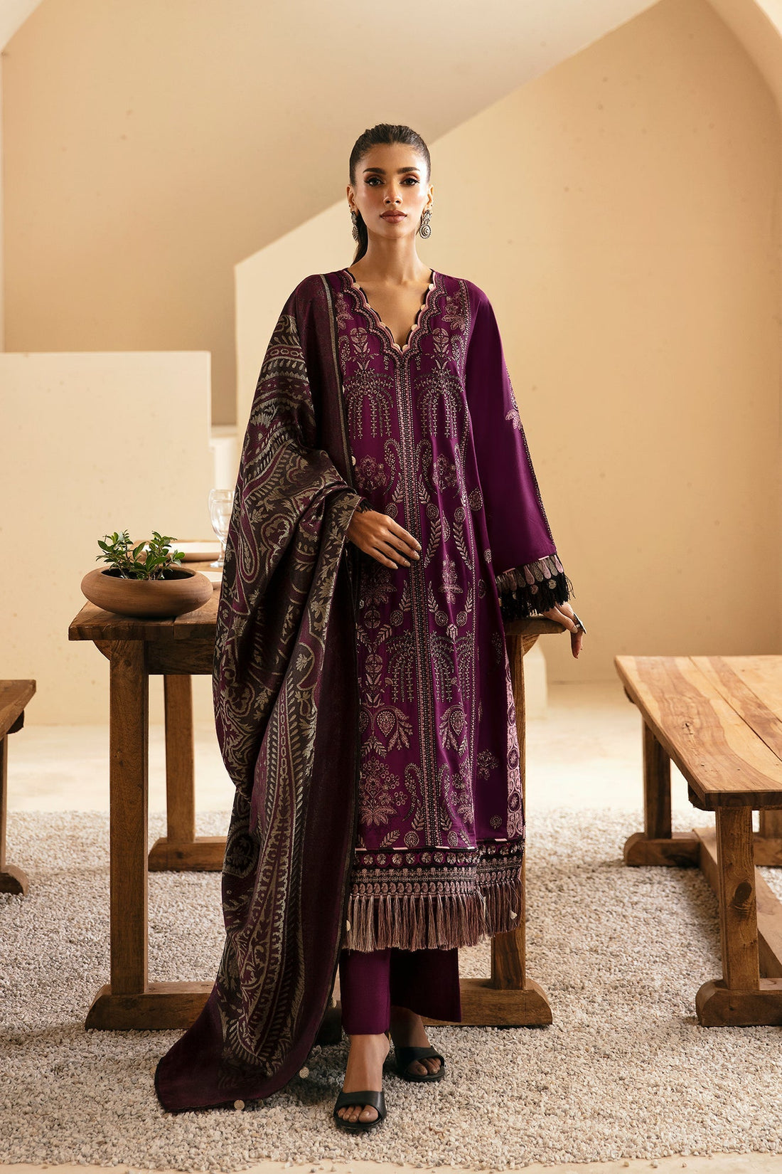 Ethnic | Rozana Winter Collection | ET-12 by Ethnic - Designer Dress - Type: Ladies Clothes - Available at Libayah - 100% Original