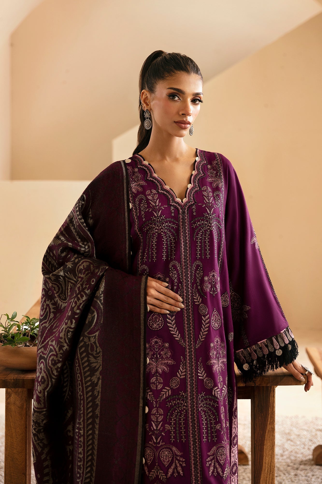 Ethnic | Rozana Winter Collection | ET-12 by Ethnic - Designer Dress - Type: Ladies Clothes - Available at Libayah - 100% Original