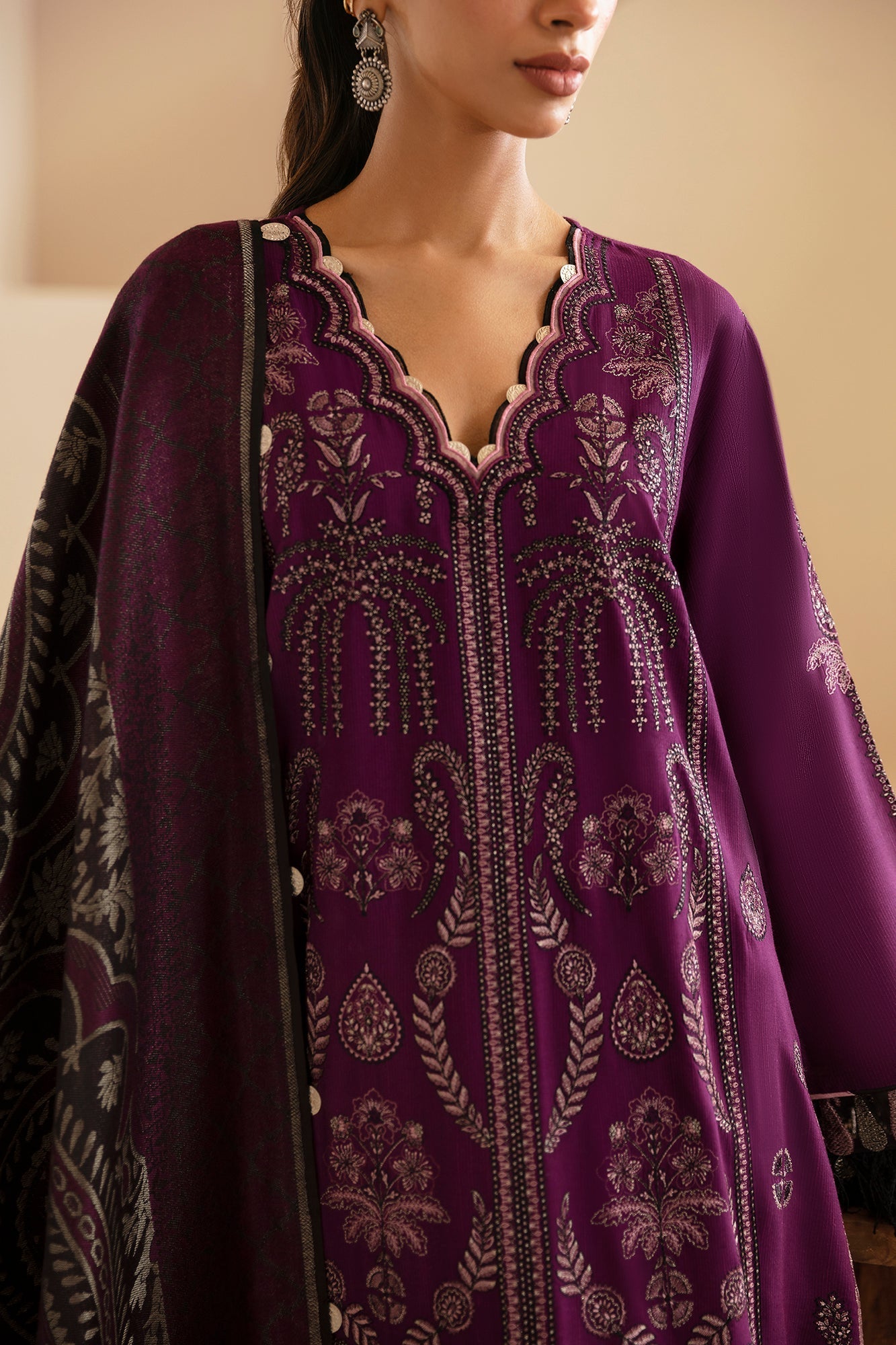 Ethnic | Rozana Winter Collection | ET-12 by Ethnic - Designer Dress - Type: Ladies Clothes - Available at Libayah - 100% Original