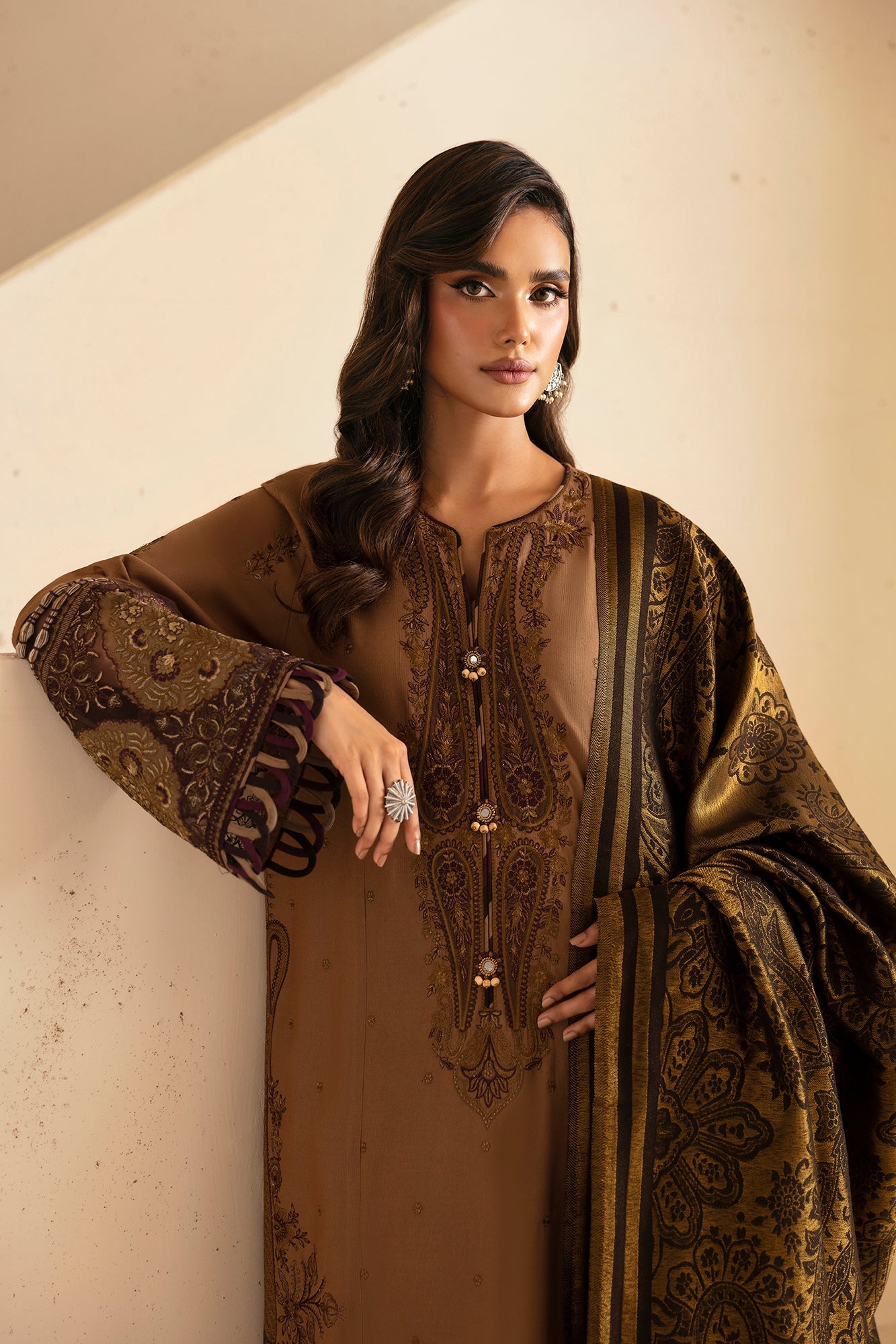 Ethnic | Rozana Winter Collection | ET-13 by Ethnic - Designer Dress - Type: Ladies Clothes - Available at Libayah - 100% Original